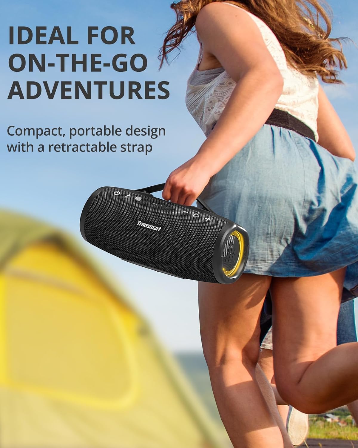 Detalle de Tronsmart Mirtune S100: Cassa Bluetooth Portatile 50W con EQ Personalizzabile, Impermeabile IPX7 e Powerbank