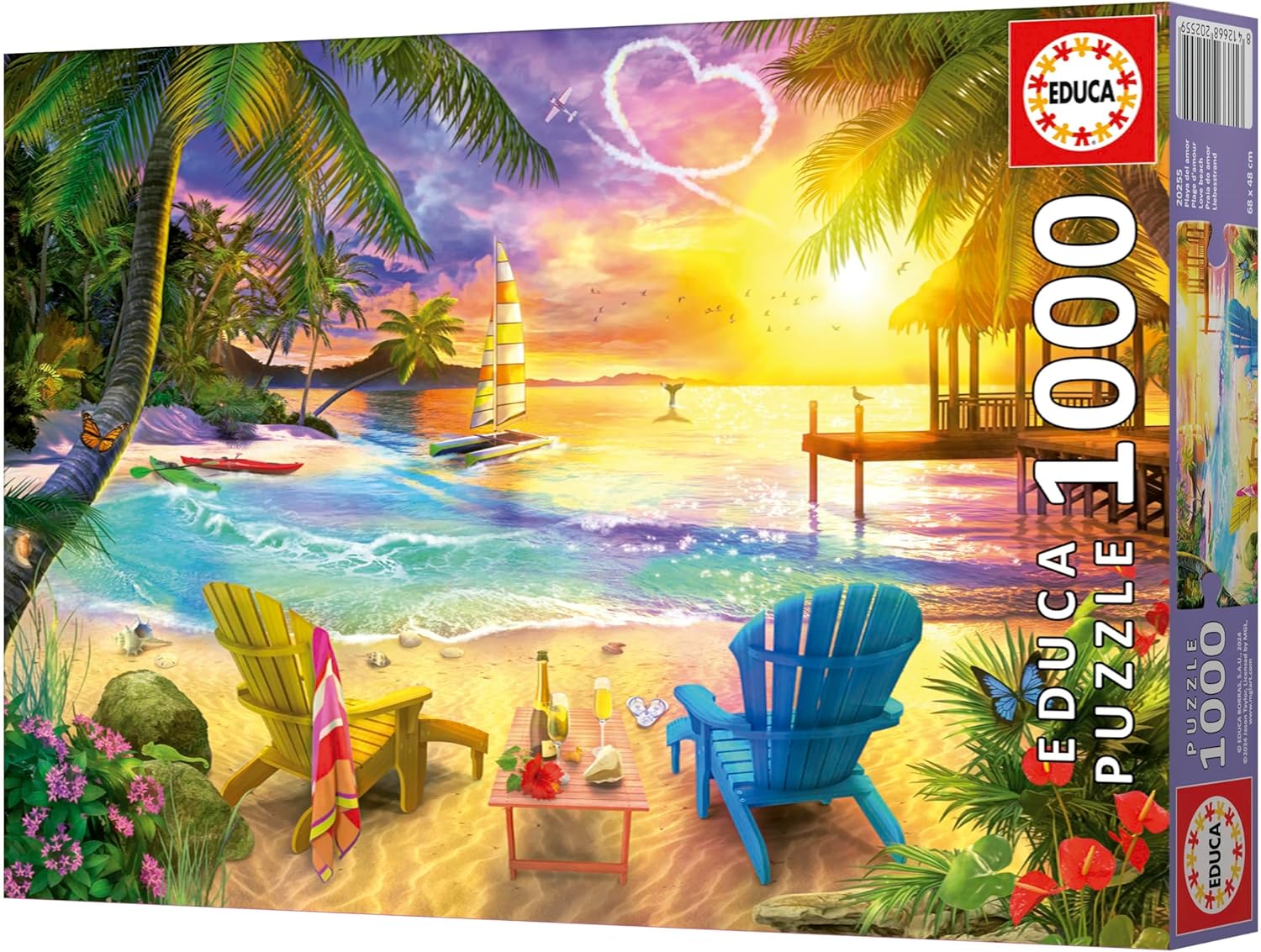 Thumbnail 4 de Puzzle Educa 1000 pièces pour adultes « Plage de l’amour » (68 × 48 cm) dès 14 ans