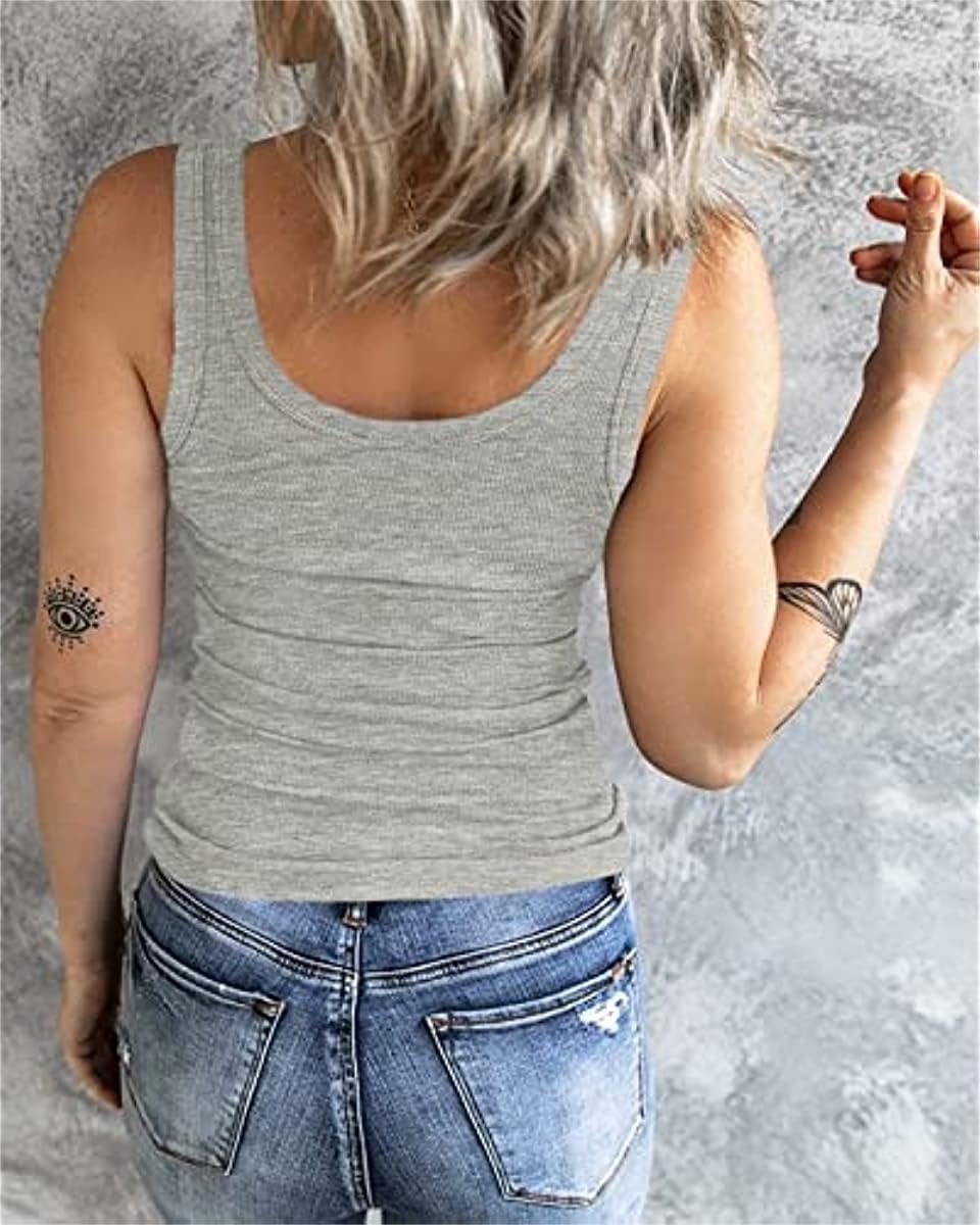 Detalle 2 de Tanktop mit U-Ausschnitt, Sommer, Fessceruna