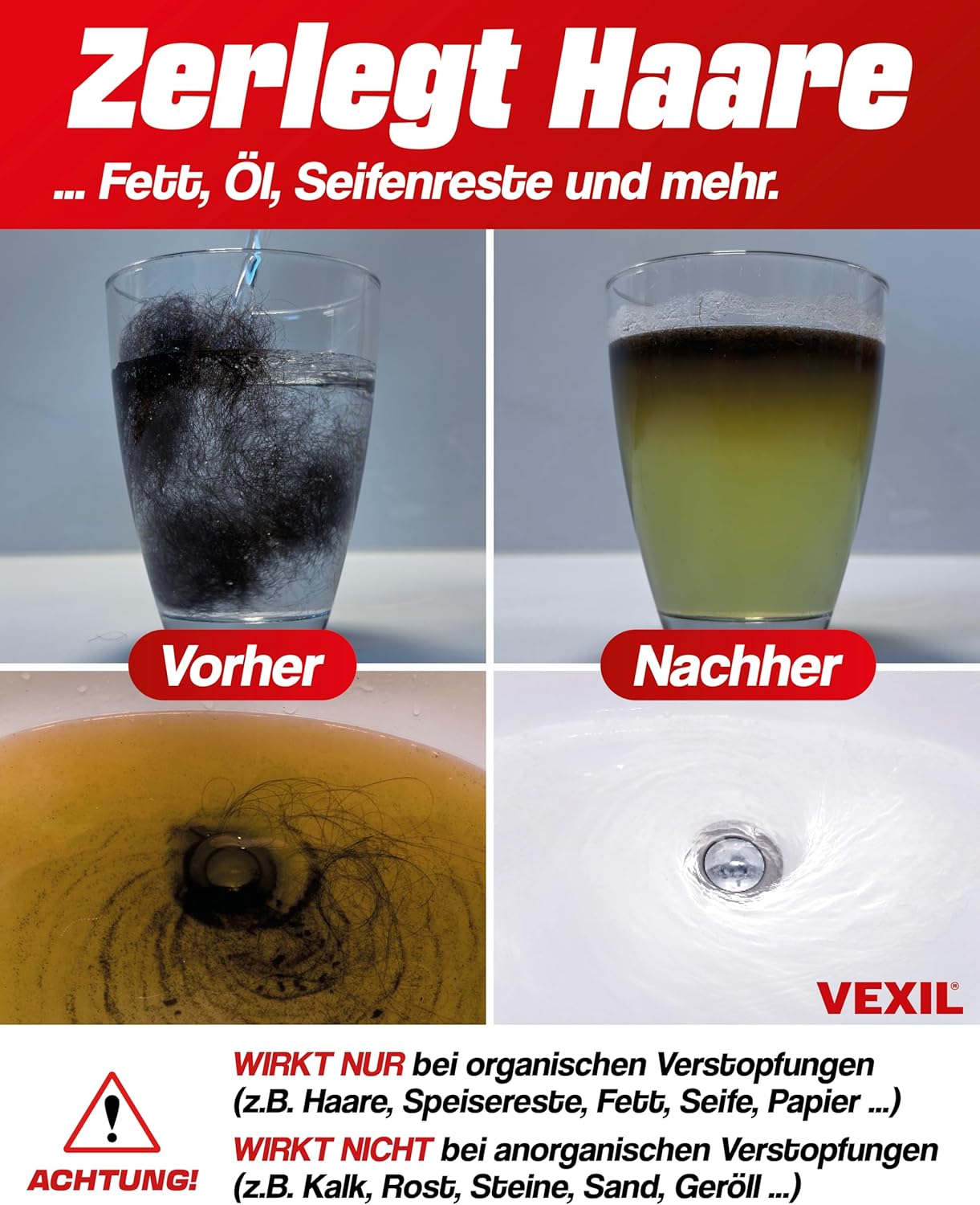 Detalle de VEXIL Rohrreiniger Profi 1L Power Konzentrat