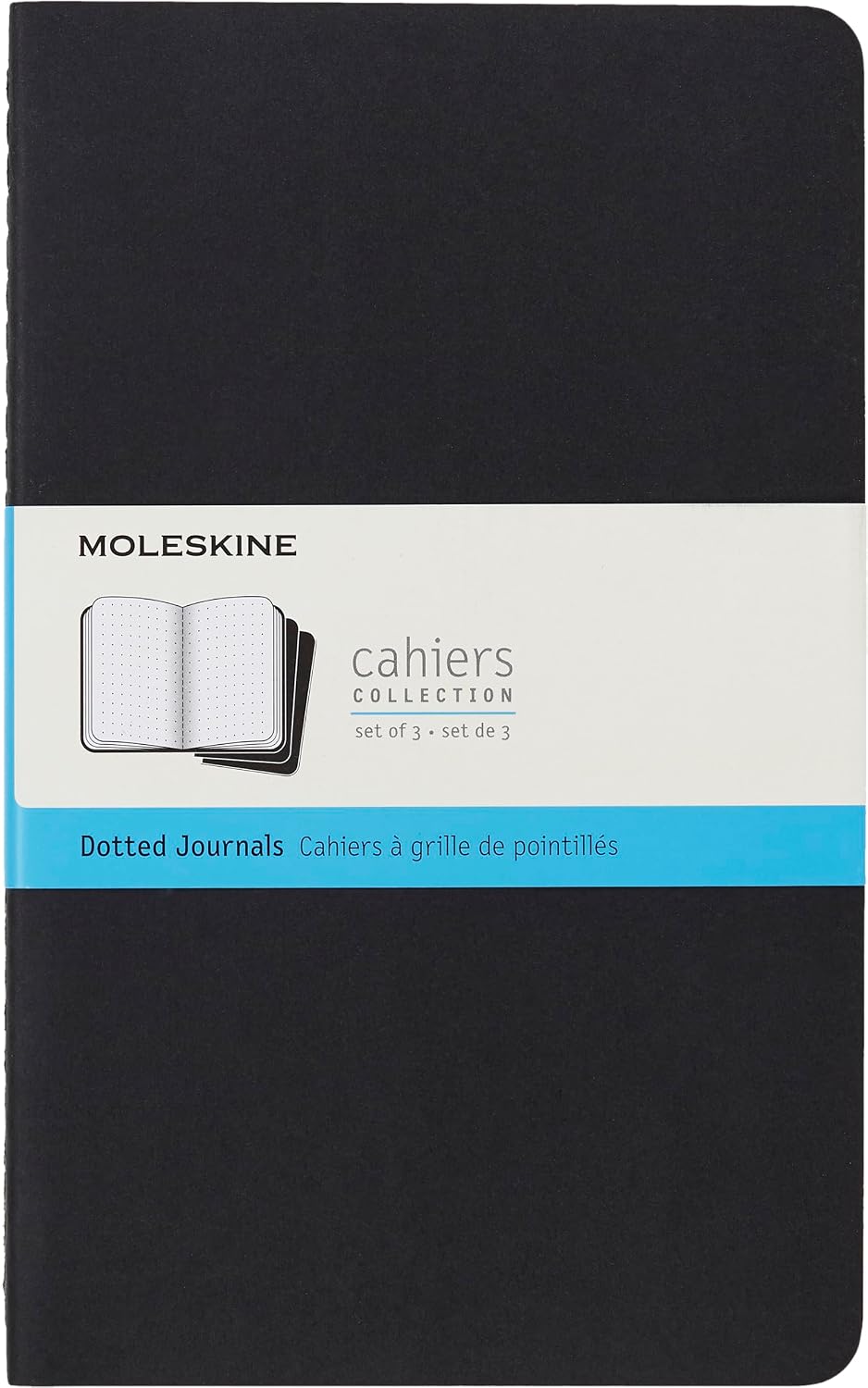 Detalle de Moleskine Cahier Journals Large Dot Black – prickad anteckningsbok, 80 sidor