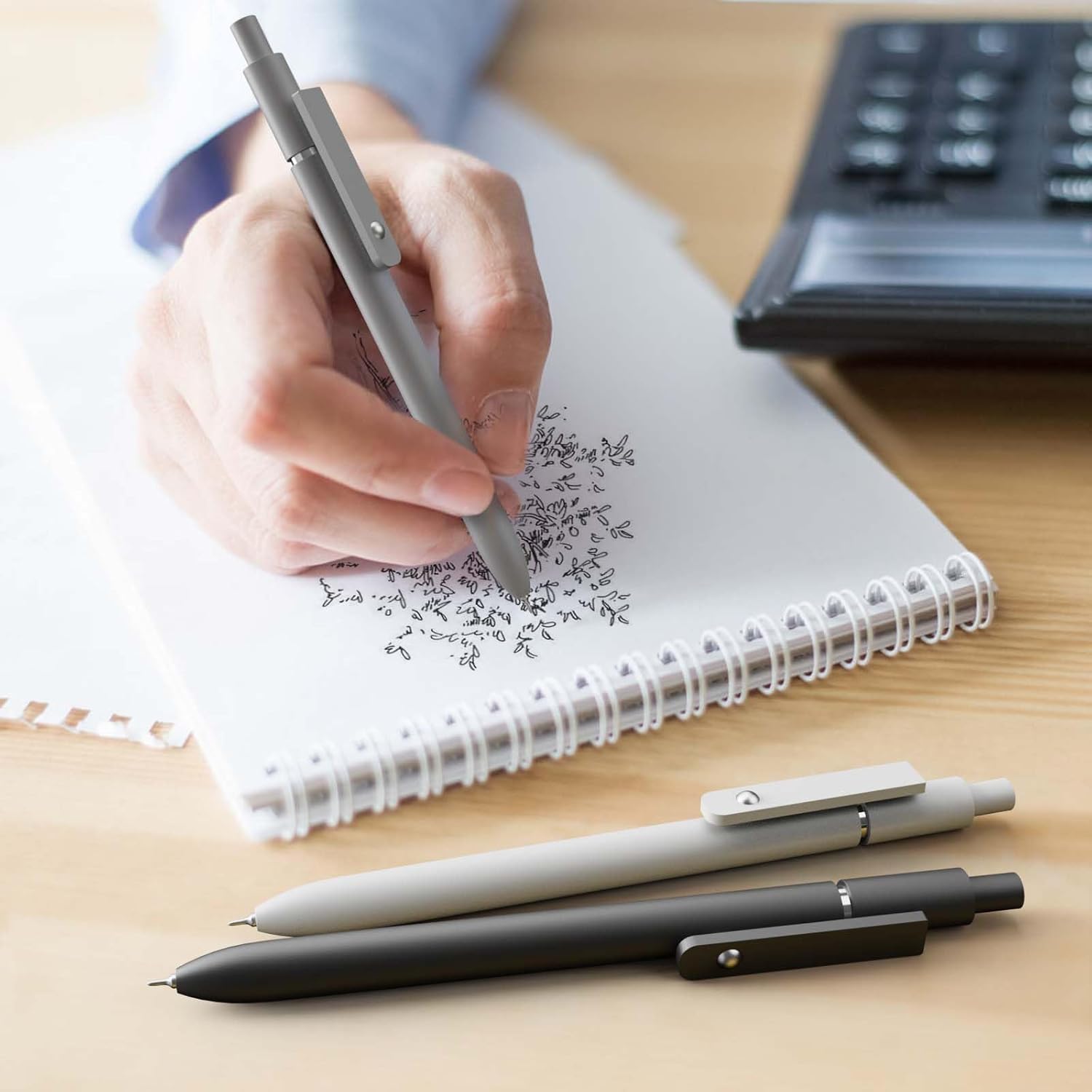 Detalle de MIUTME Gelstifte 6er-Set – Einziehbare 0,5 mm Gelschreiber mit schnelltrocknender Tinte