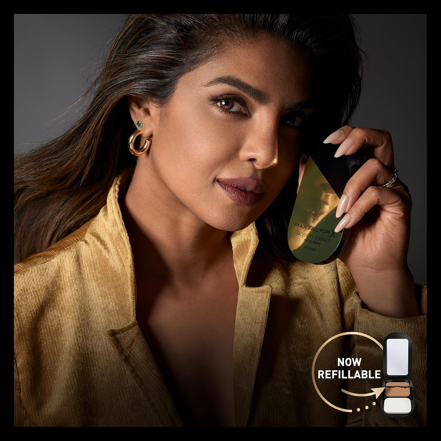 Detalle de Max Factor Facefinity Fondotinta compatto in polvere 003 Natural Rose, 10 g