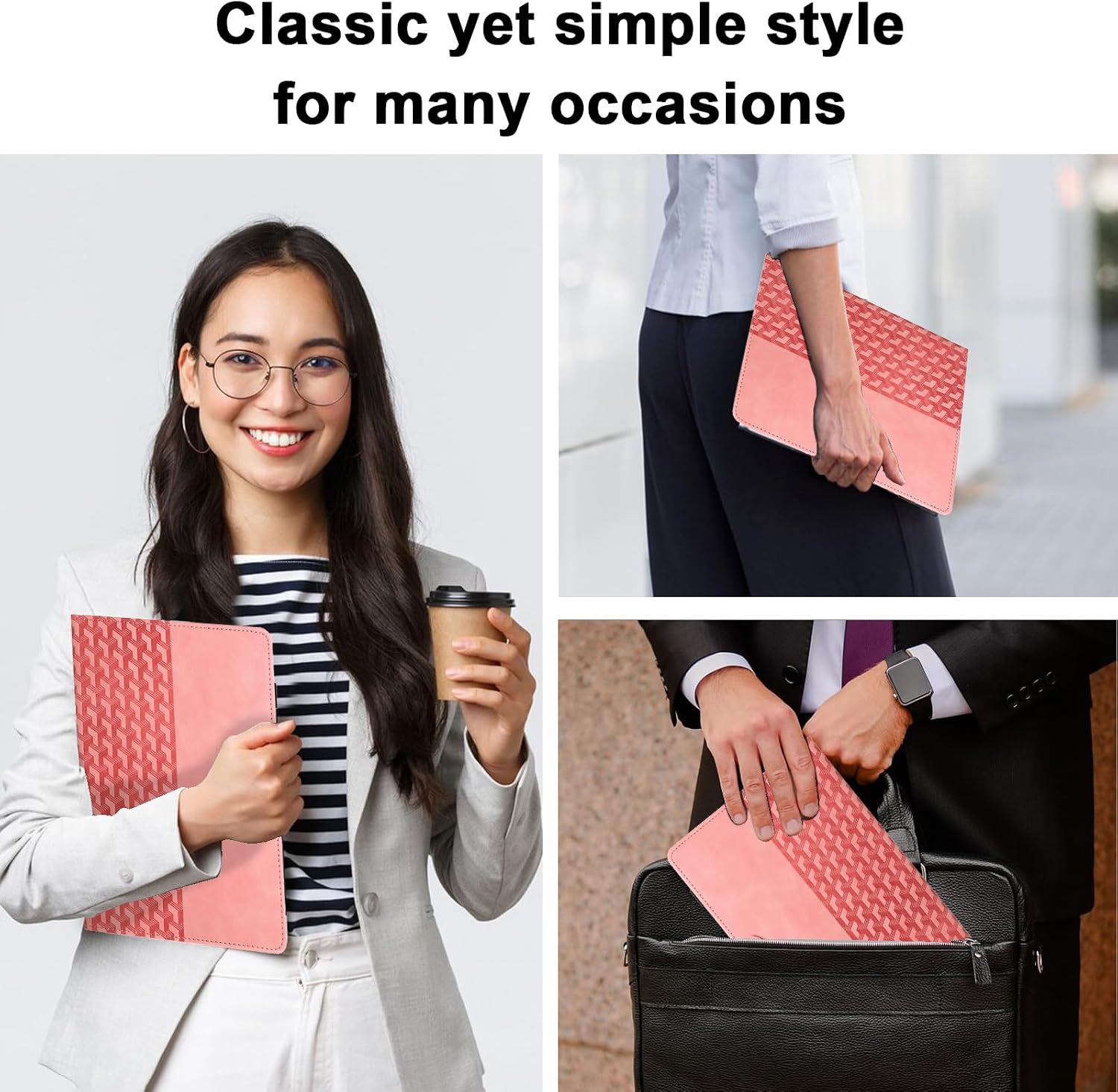 Thumbnail 6 de Hülle für Samsung Galaxy Tab A11 Plus / Galaxy A9 Plus 11 Zoll – PU Leder Folio Case mit Standfunktion, Kartenfächern, rosa