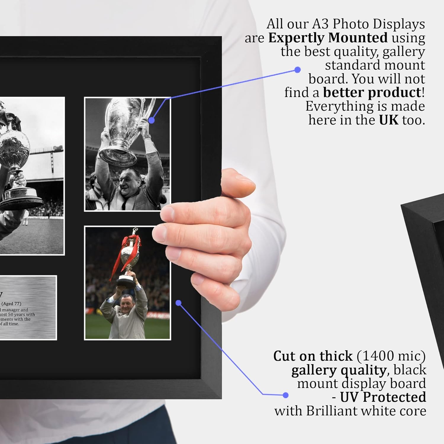 Thumbnail 3 de HWC Trading FR A3 Bob Paisley framed signed autograph picture (330x445mm) for Liverpool fans