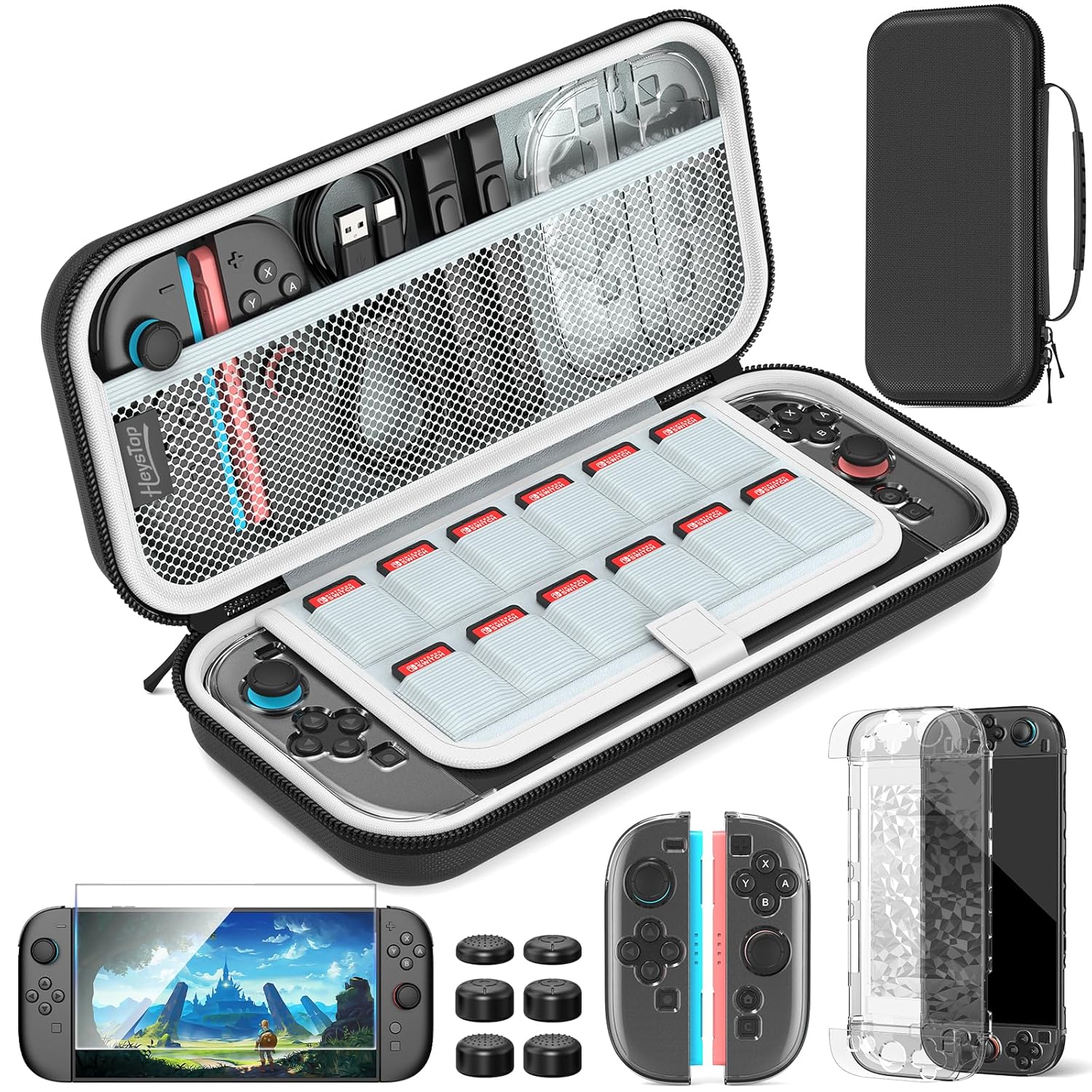 Detalle de HEYSTOP Tasche für Nintendo Switch 2 Zubehör-Set