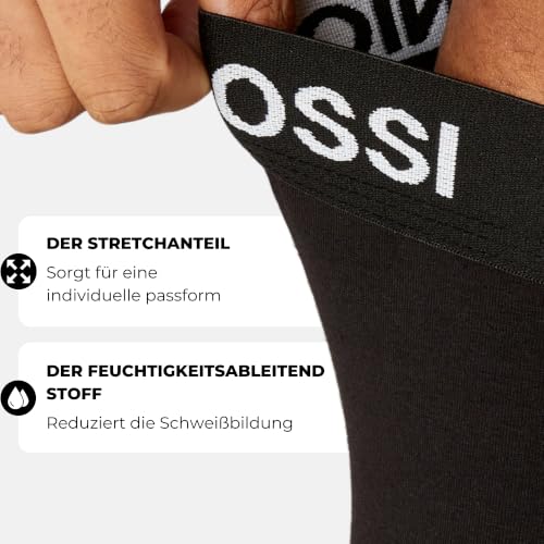 Detalle de AN T O N I O R O S S I 12er-Pack Boxershorts Herren – Baumwolle, Stretch-Bund