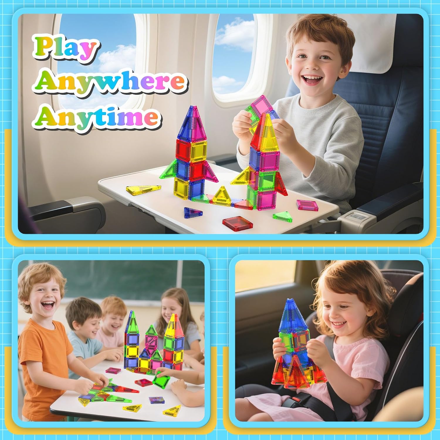 Thumbnail 6 de Mini Magnetic Tiles 40 PCS travel set