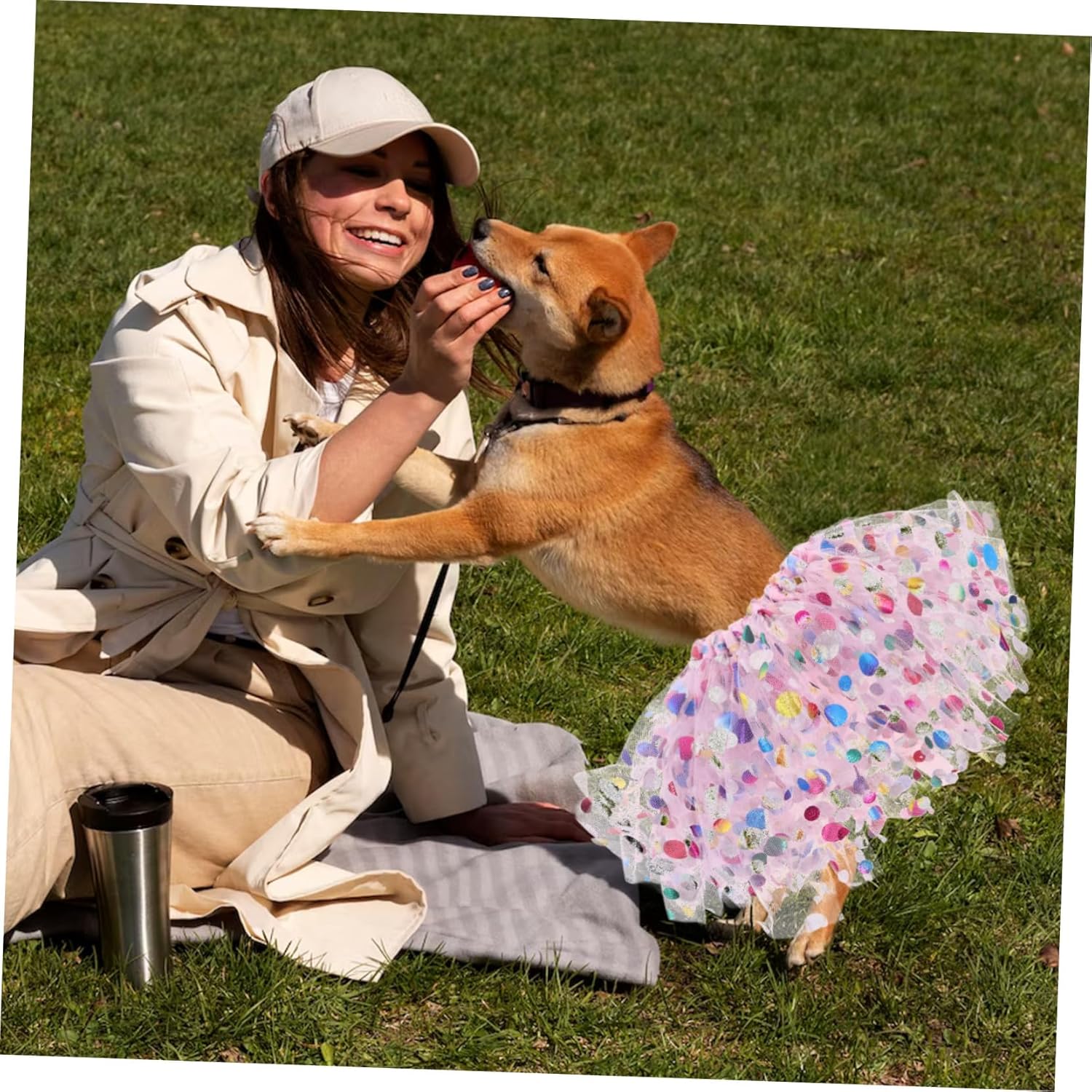 Thumbnail 5 de SUPVOX Hunde Tutu-Kleid mit Spitze & Mesh, verstellbar – atmungsaktiv für kleine und mittelgroße Hunde