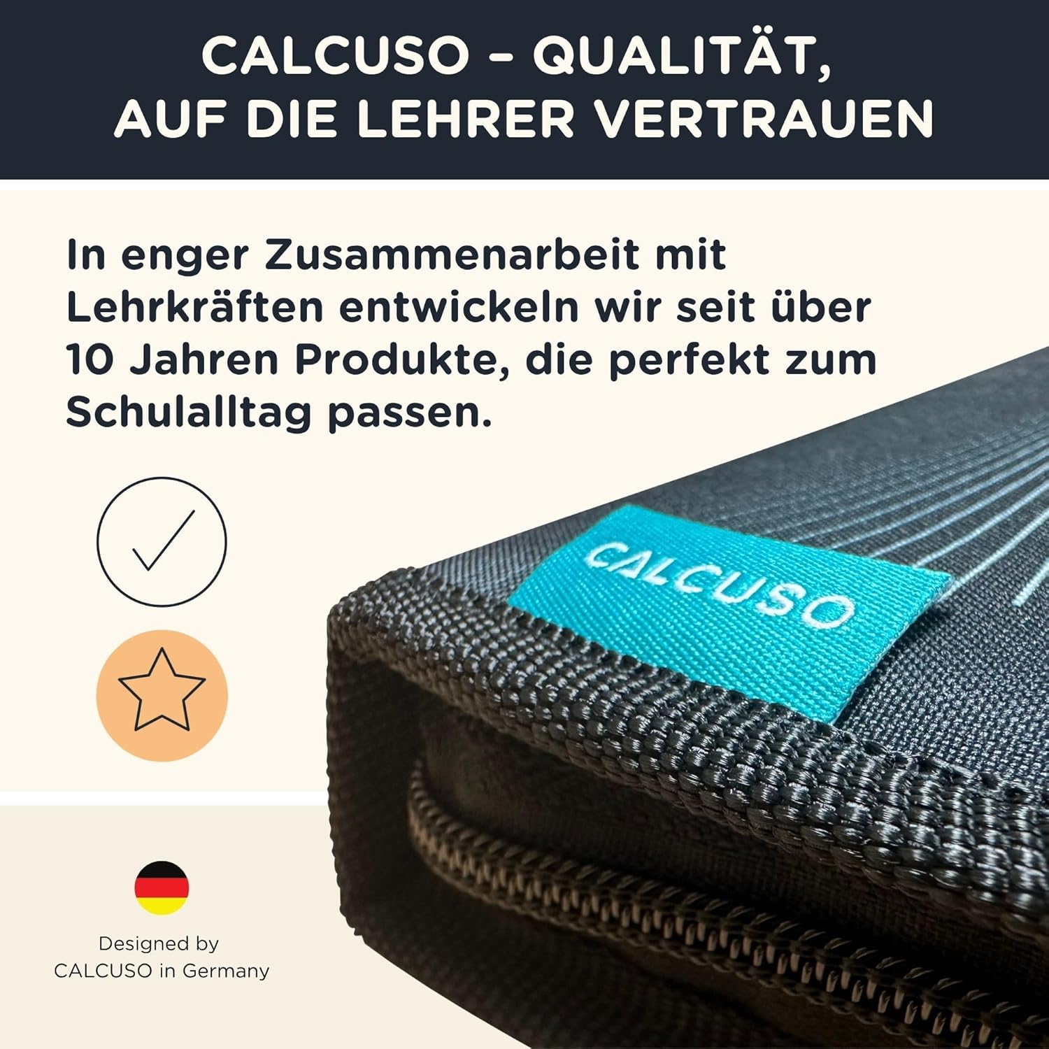 Thumbnail 3 de CALCUSO Geometrie Set Pro – 15-teiliges Geodreieck-Set mit Zirkel, Lineal, Schablonen & Federmappe