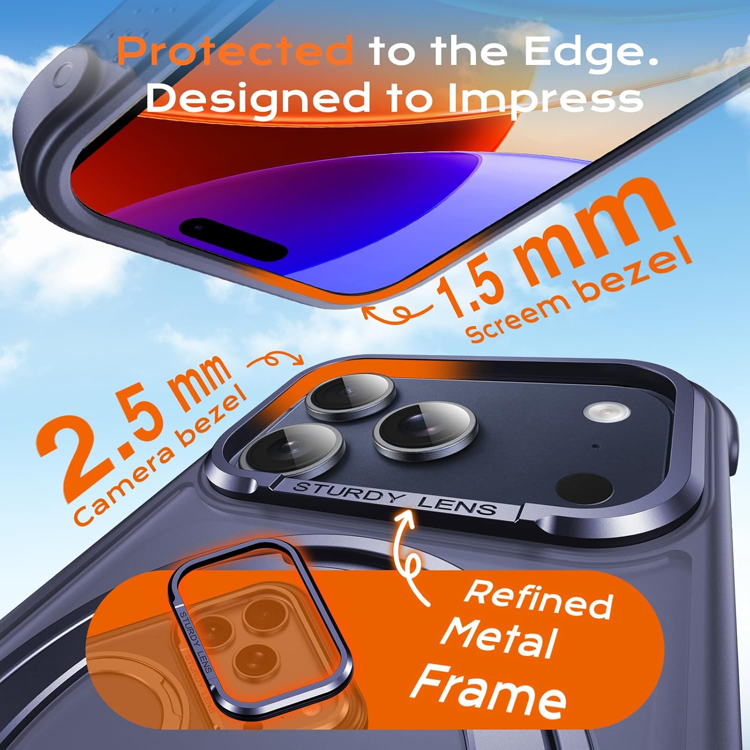 Thumbnail 5 de Anqrp 360°-Dreh-Magnetständer Case für iPhone 17 Pro – MagSafe-kompatible Schutzhülle in Marineblau