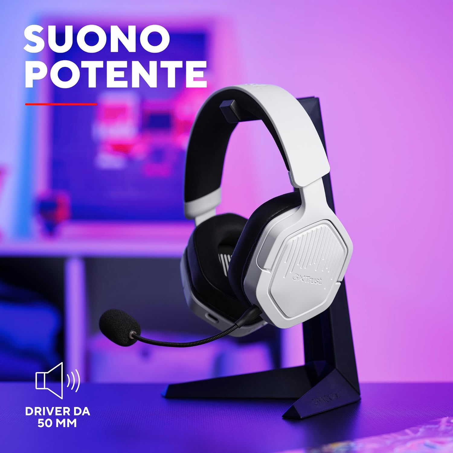 Thumbnail 4 de GXTrust 1493W Ravox: cuffie gaming wireless con Bluetooth e 2,4 GHz, driver da 50 mm e autonomia fino a 70 ore