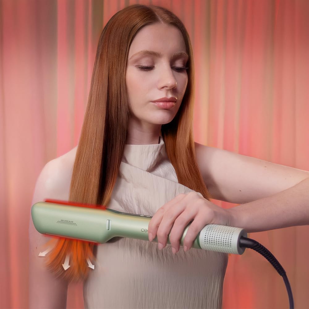 Detalle 2 de Cecotec Lisseur à Cheveux Air Lisse Black 600W – Sèche, Lisser et Coiffer en Une Étape