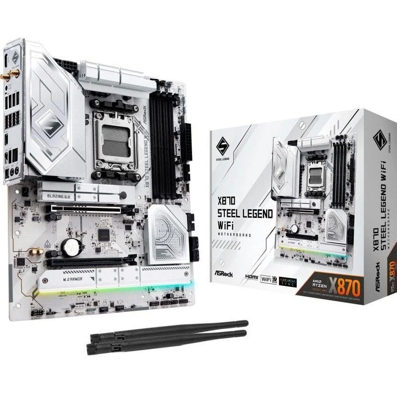 Detalle de ASRock X870 STEEL LEGEND WiFi: placa base robusta para gaming y productividad