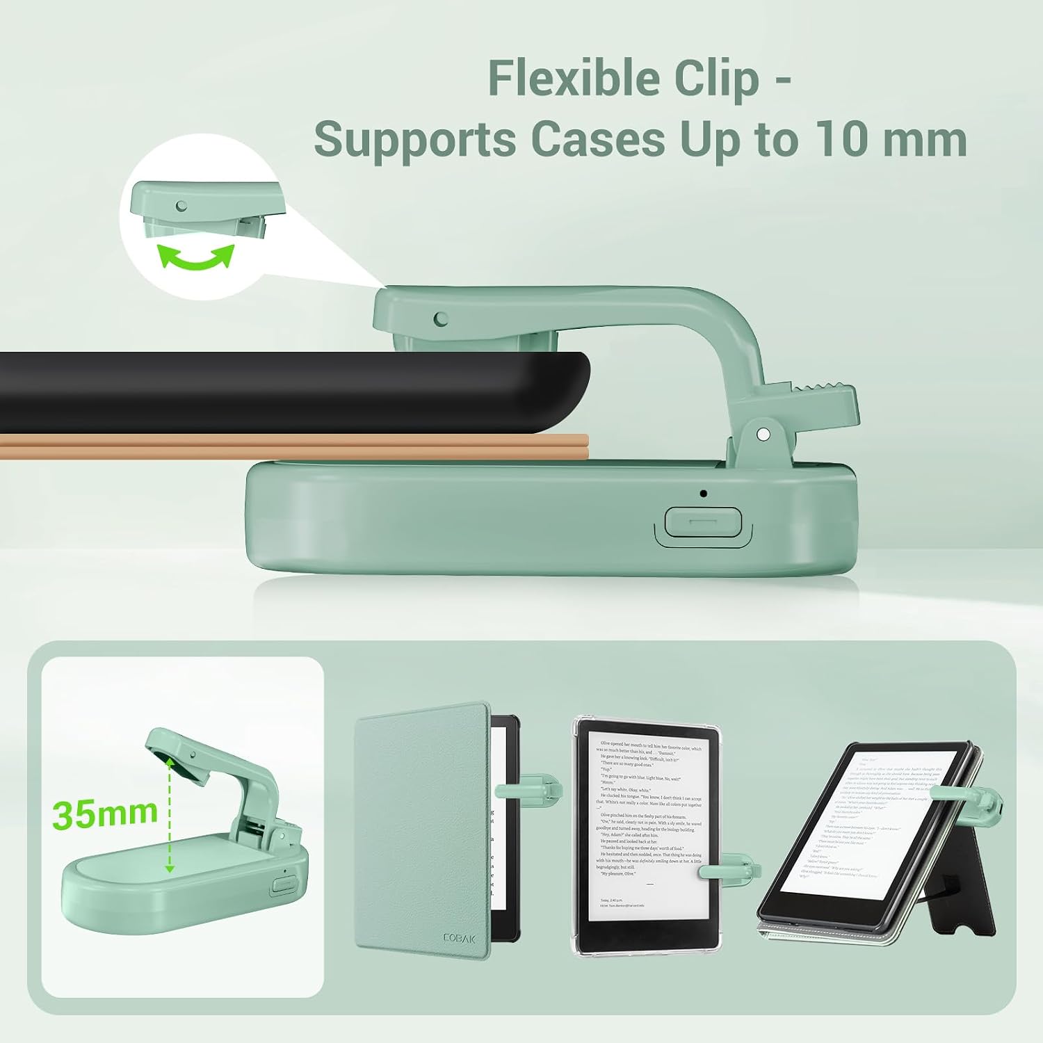 Detalle 2 de CoBak B0FCM2X5MH Remote Page Turner with RF Control and Rechargeable Clip