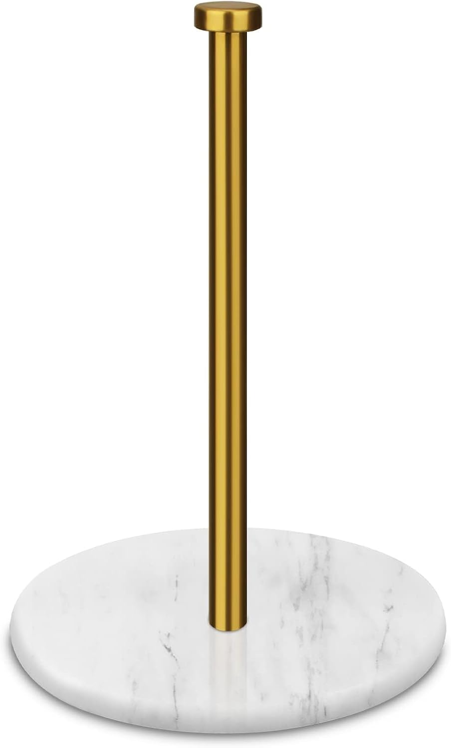 Thumbnail 6 de Paper Towel Holder Countertop with 18cm Marble Base and Stainless Steel Stand – White/Black