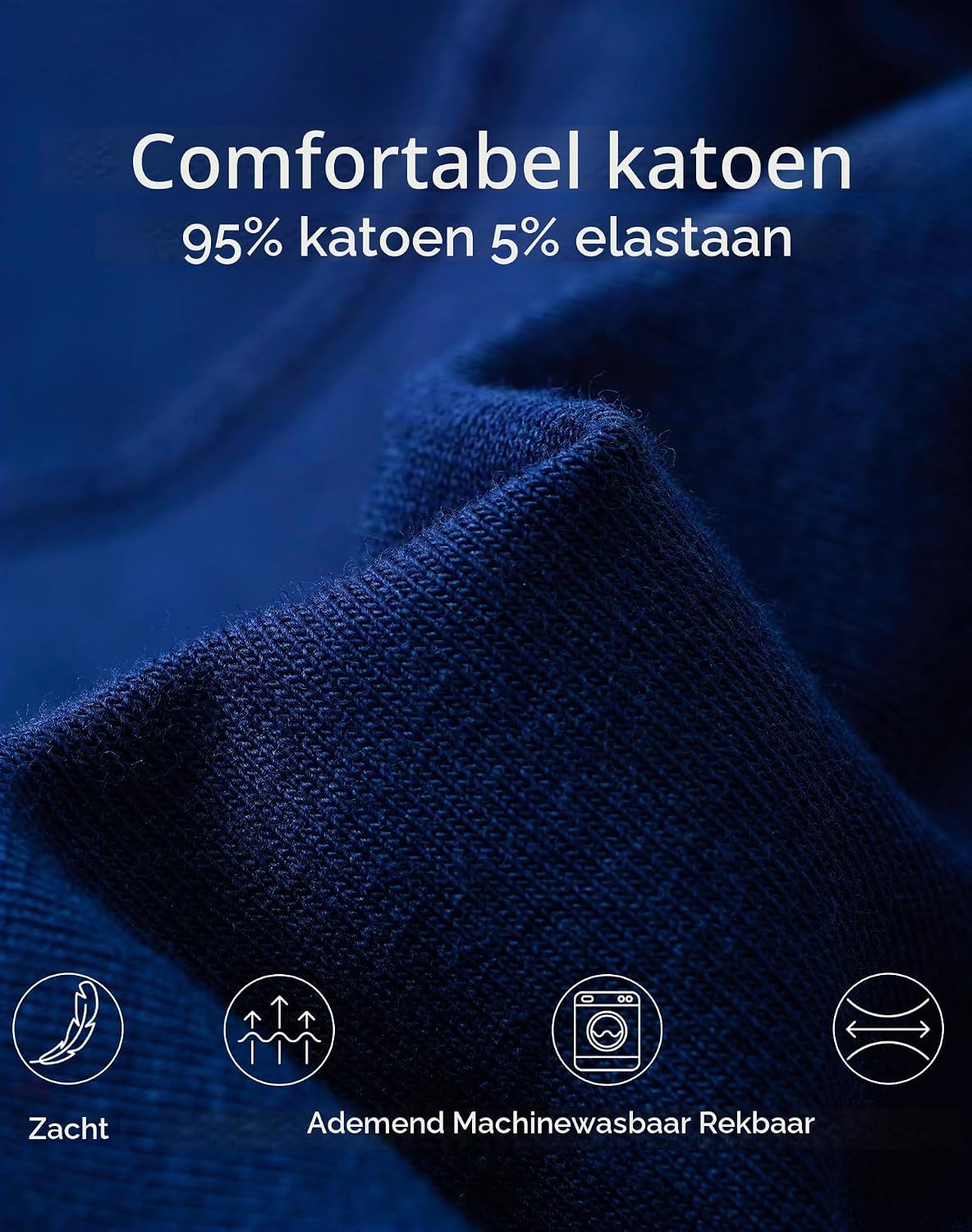 Thumbnail 5 de INNERSY lange katoenen boxershorts voor heren, anti-schuur, 3 stuks