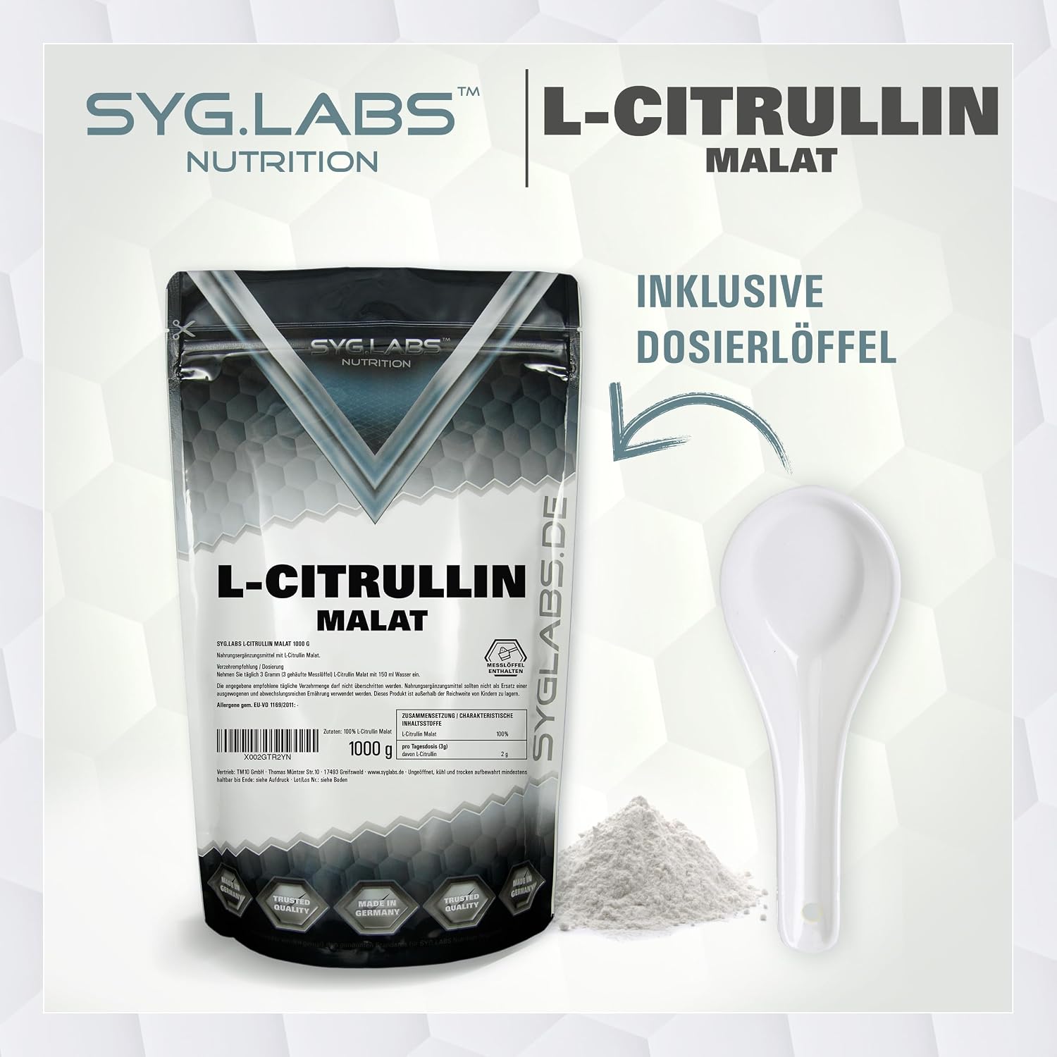 Detalle 2 de L-Citrullin Malat 2:1 1000 g Pulver