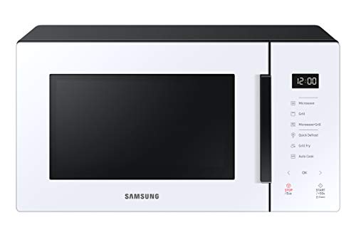 Detalle de Samsung MG23T5018CW: Microondas con Grill 23 L, cerámica Enamel y ahorro Eco