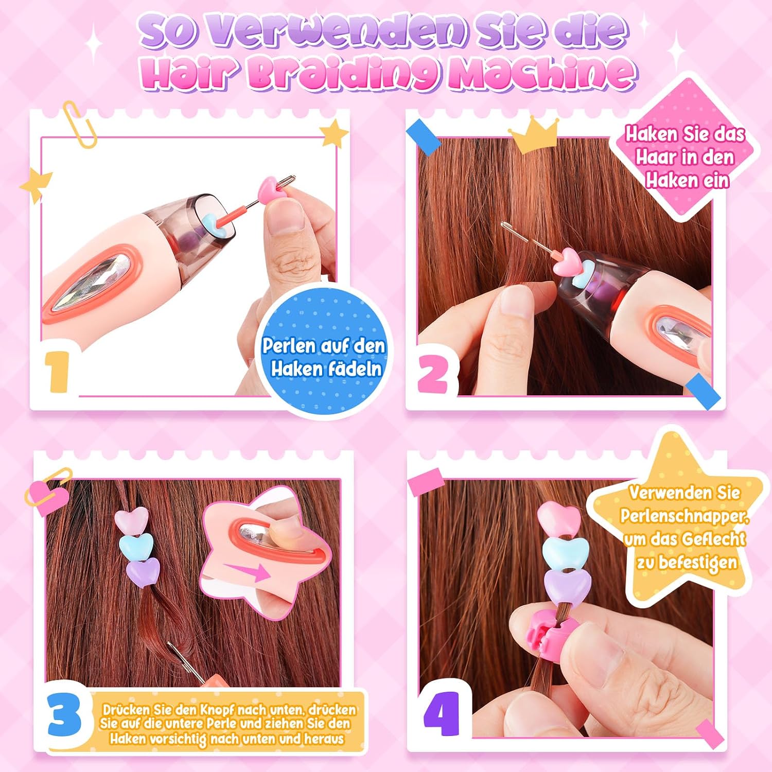 Thumbnail 2 de Flnlano Geschenk Mädchen Haarschmuck Set 5–12 Jahre
