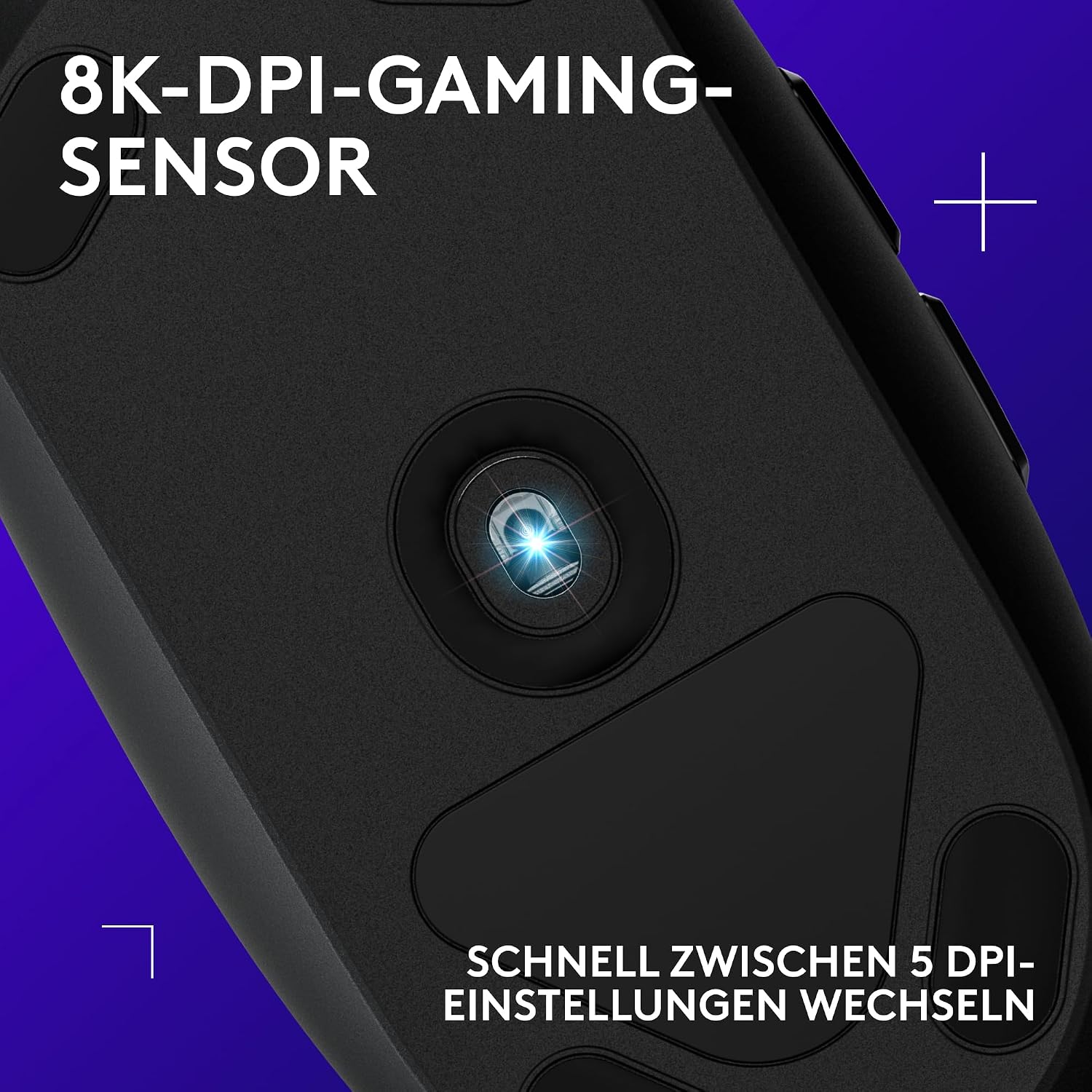 Detalle de Logitech G G203 Gaming-Maus mit LIGHTSYNC RGB, 6 programmierbaren Tasten und 8.000-DPI-Sensor (schwarz)
