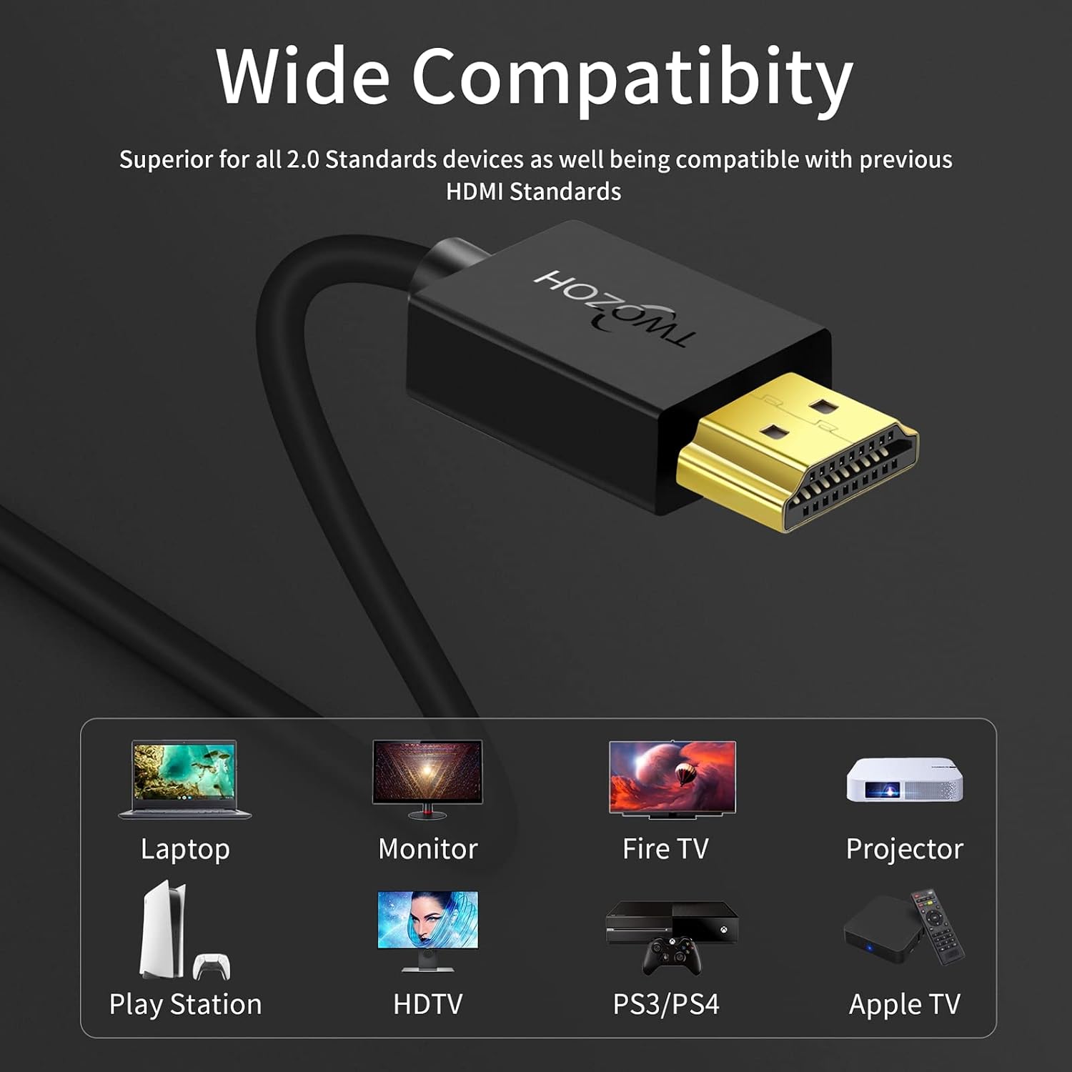 Detalle 2 de Twozoh HDMI Kabel 3M – 2er Pack