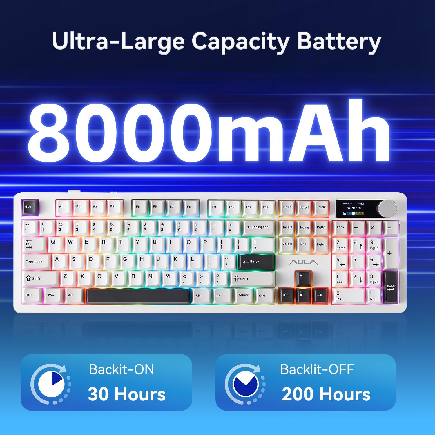 Thumbnail 4 de AULA F106PRO Mechanical Wireless Keyboard 8000mAh ⌨