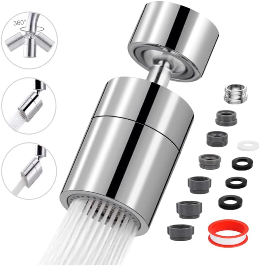 Imagen de Kitchen and Basin Tap Spray Head with 360° Swivel and 80° Tilt en OfertitasTOP