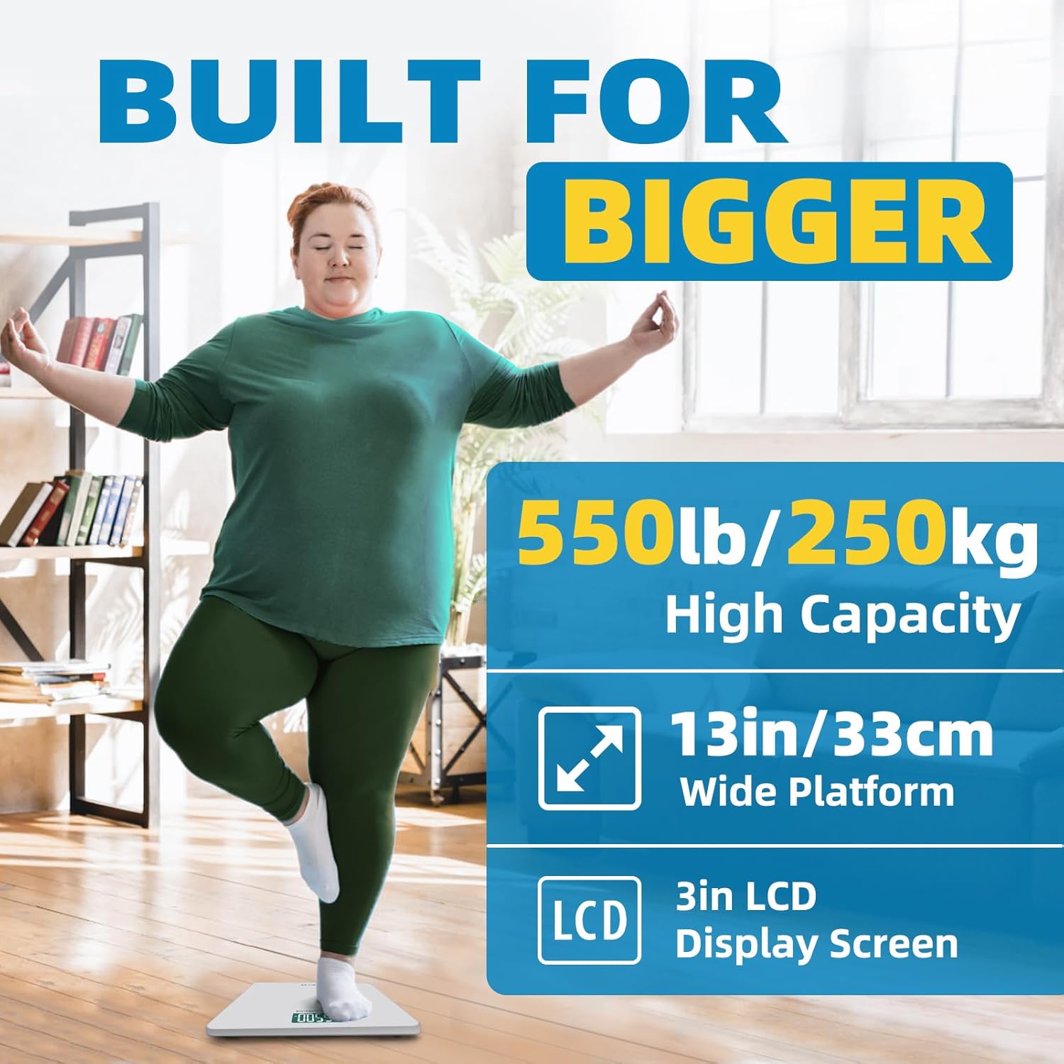 Thumbnail 1 de Lepulse 250kg Digital Bathroom Scale with App – Extra-High Capacity, Large Platform