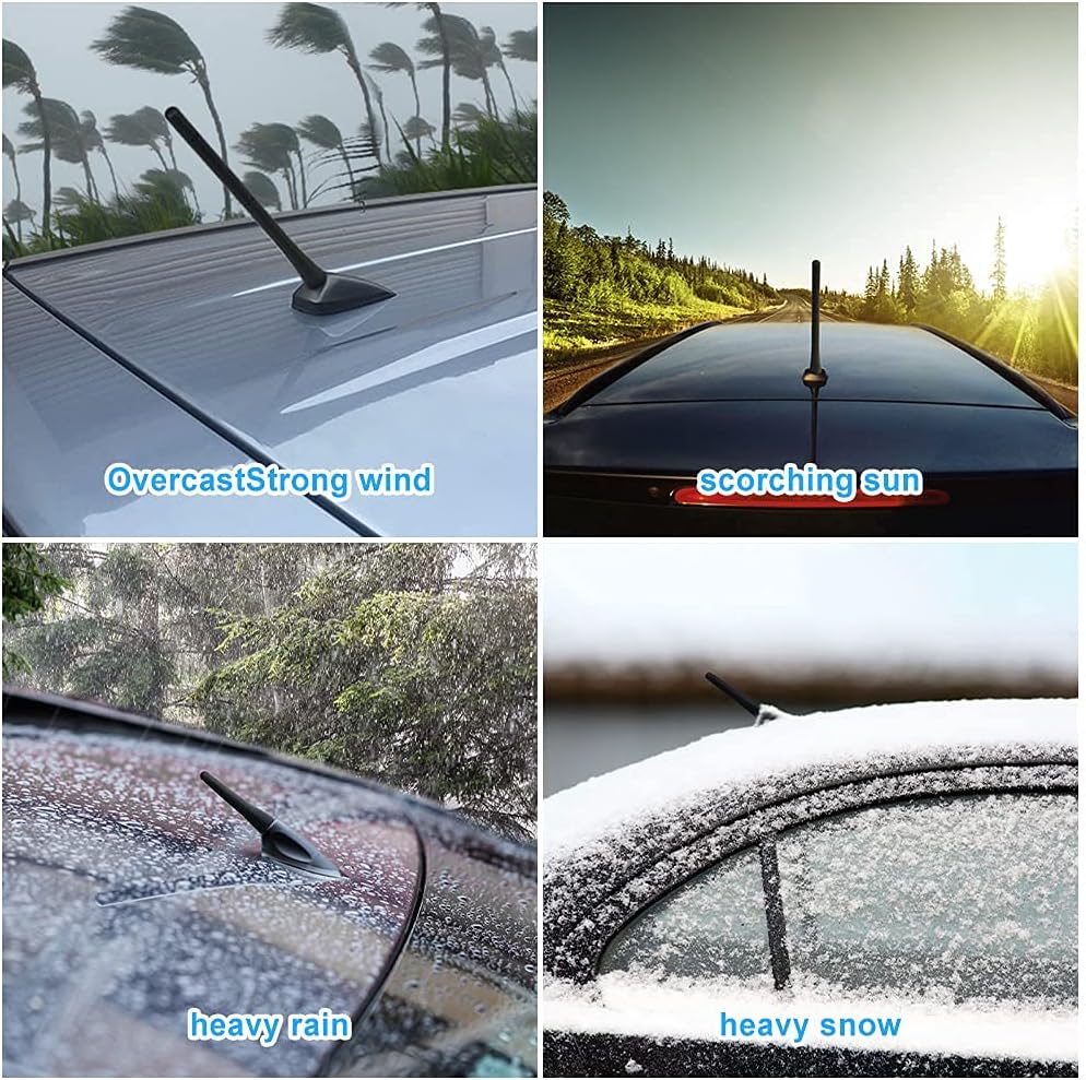 Thumbnail 6 de URAQT Antenne de Voiture FM – Ensemble 2 pièces 6,5 cm / 18,5 cm avec vis M4/M5/M6, universelle et efficace