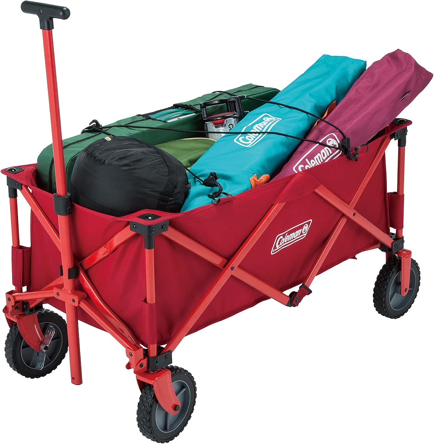 Detalle 2 de Coleman アウトドアワゴン 2000021989 耐荷重約100kg・ストッパー付き・レッド