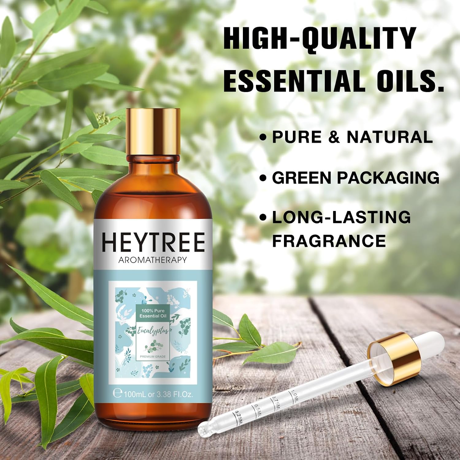 Detalle de HEYTREE Eucalyptus Essential Oil 100 ml Aromatherapy