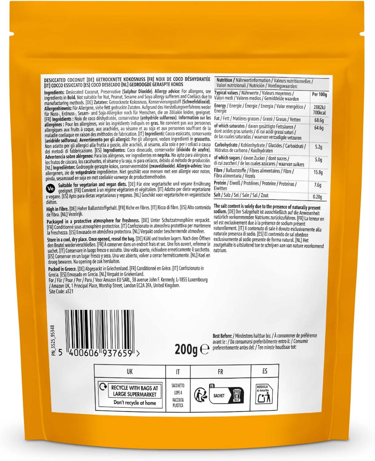 Detalle de by Amazon Coco Desecado 200g Pack 🌴 (5 unidades)