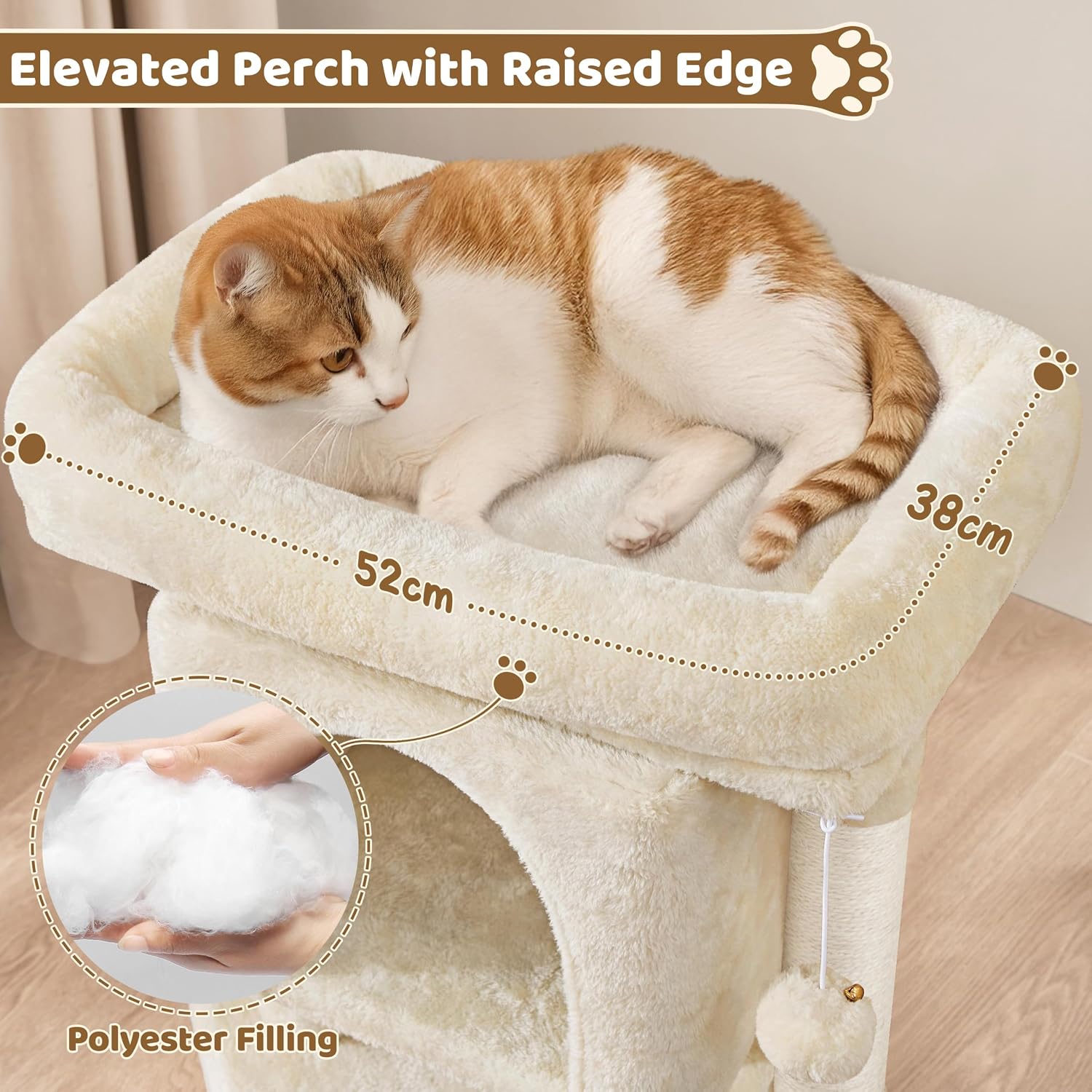 Thumbnail 3 de Yaheetech Cat Tree Tower 52 cm Top