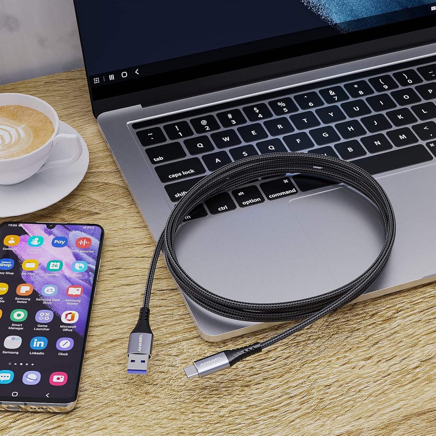 Detalle 2 de ANMIEL USB-C Cable 1M for Fast Charging 3.1A