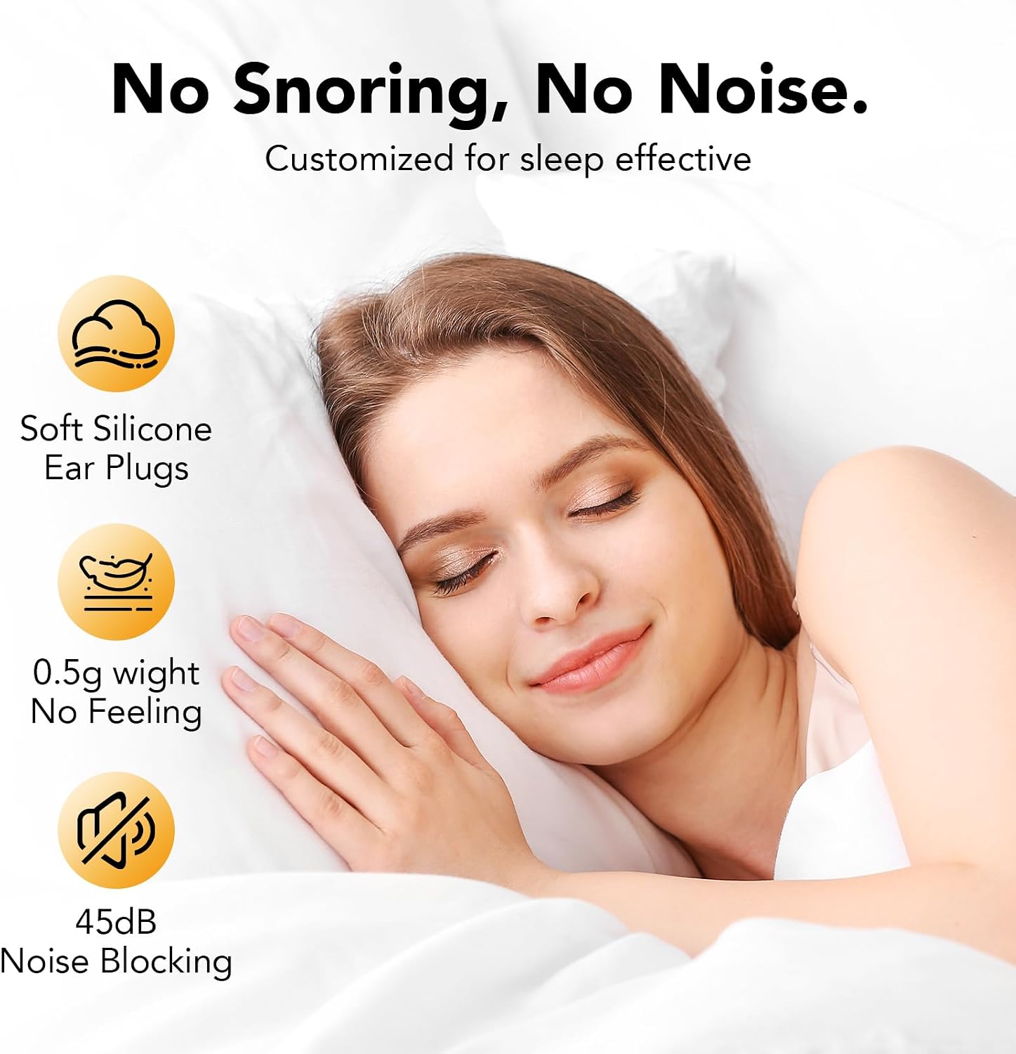 Detalle 1 de taopodo Silicone Earplugs for Sleep, Study and Travel, 8 Tip Sizes