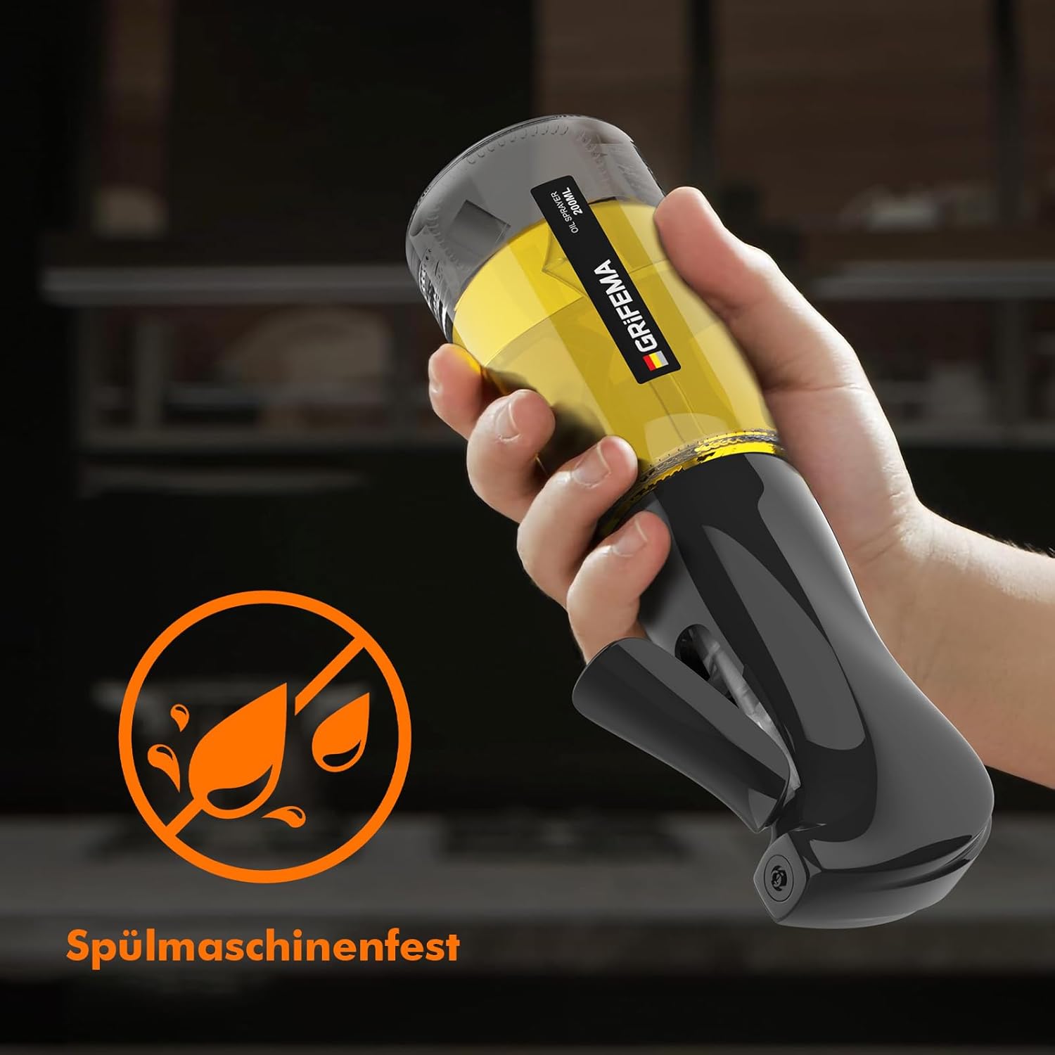 Thumbnail 5 de GRIFEMA Ölsprüher Glas 200 ml (GE2003B) – präziser 1-g-Dosierer mit gezieltem Sprühstrahl