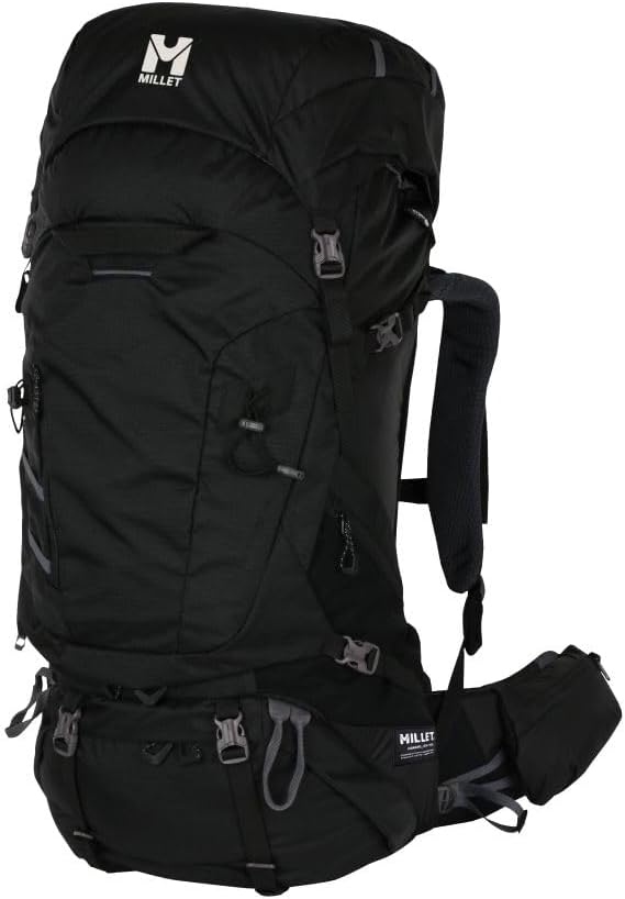 Detalle de Millet Hanang 65+10 – Sac à dos de trekking extensible 65+10 L (75 L max) pour homme et femme, avec housse de pluie