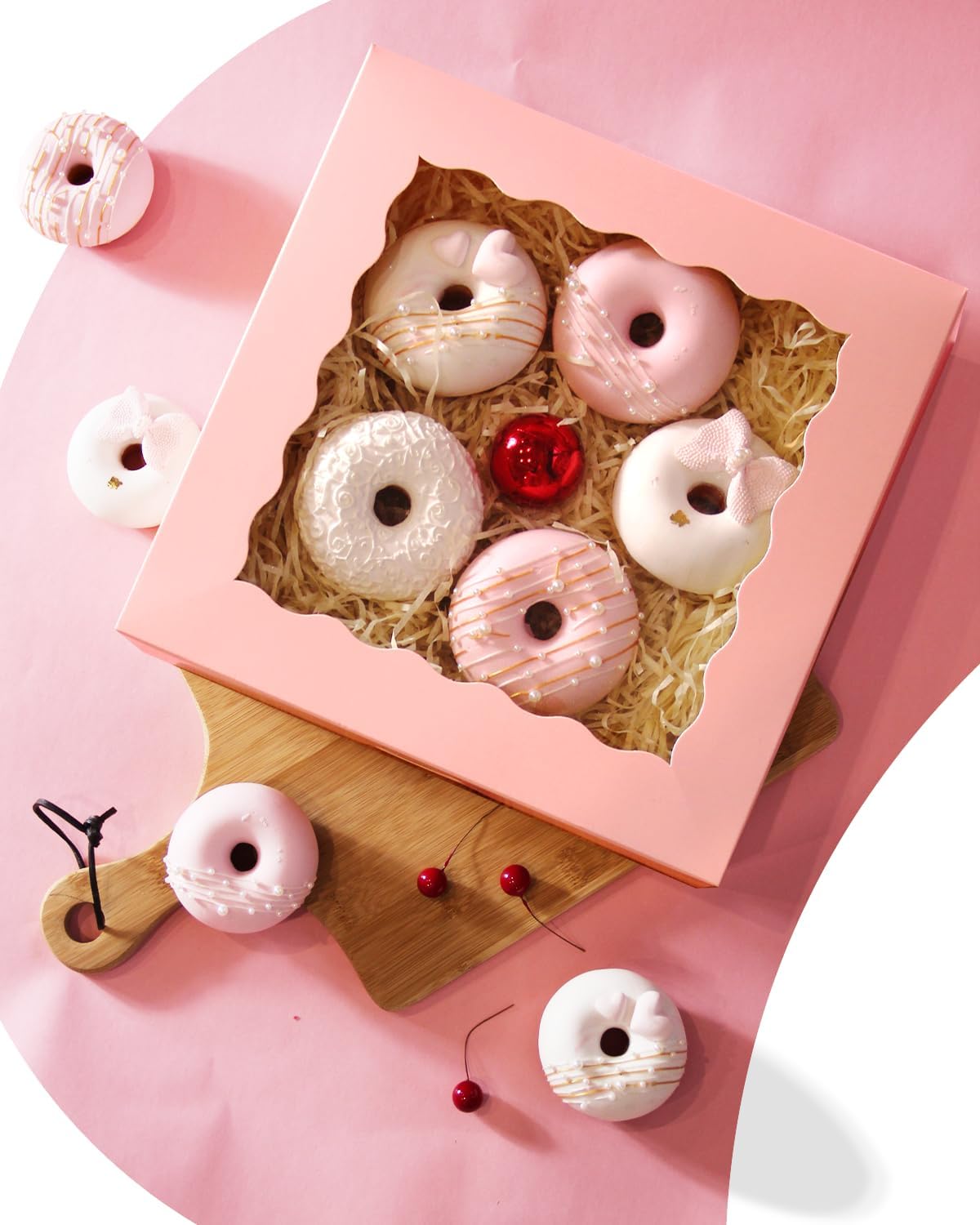 Thumbnail 5 de Gcardist Kuchenboxen Rosa 25,4x25,4x6,3cm 12 Stück