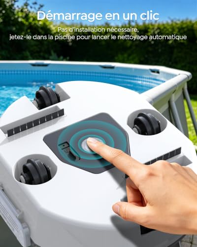 Thumbnail 7 de BRINBO S2 Robot Piscine — Robot de nettoyage sans fil avec double filtration pour piscines hors-sol