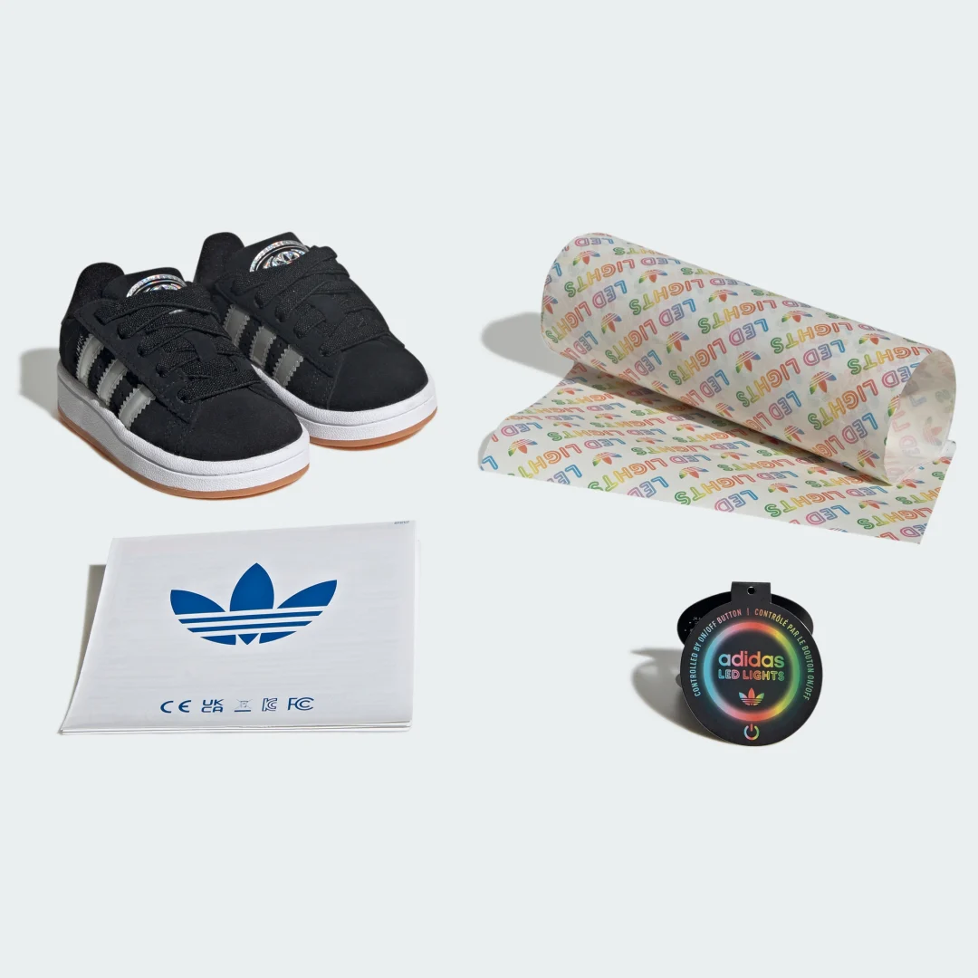 Detalle 2 de Adidas Campus 00s Led Lights Comfort Closure Elastic Lace (Bebés) – Zapatilla negra con cierre elástico