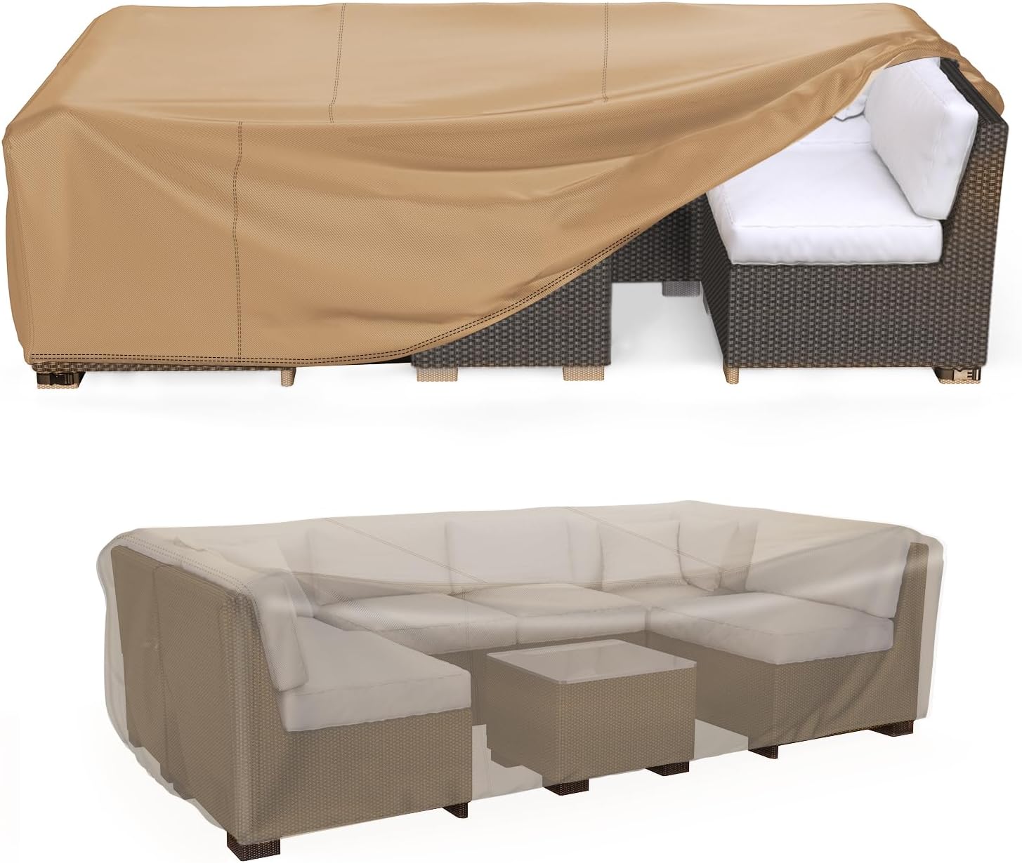Detalle de Mrrihand Patio Furniture Cover 108"L x 82"W x 28"H