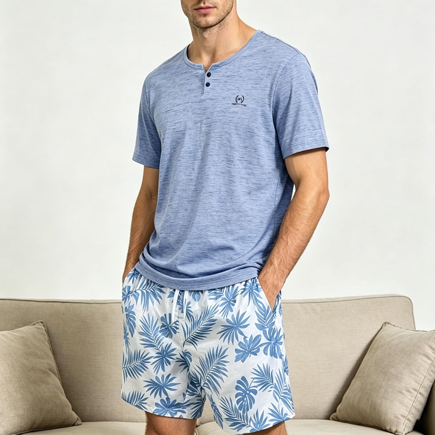 Thumbnail 2 de Zefortex Men's Pajama Lounge Set, 2-Piece