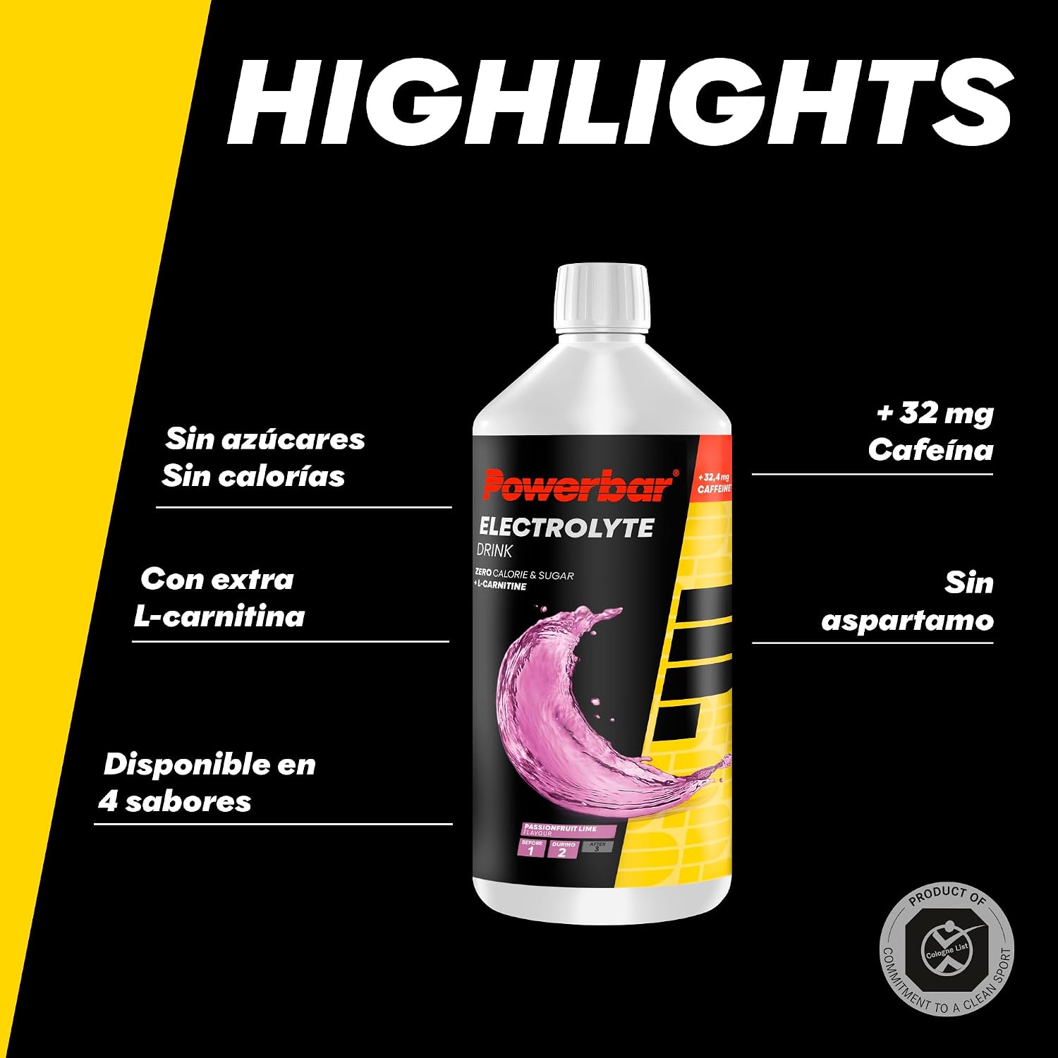 Thumbnail 3 de Powerbar Elektrolyte Drink Passionfruit Lime 1000ml jarabe cero calorías 🥤