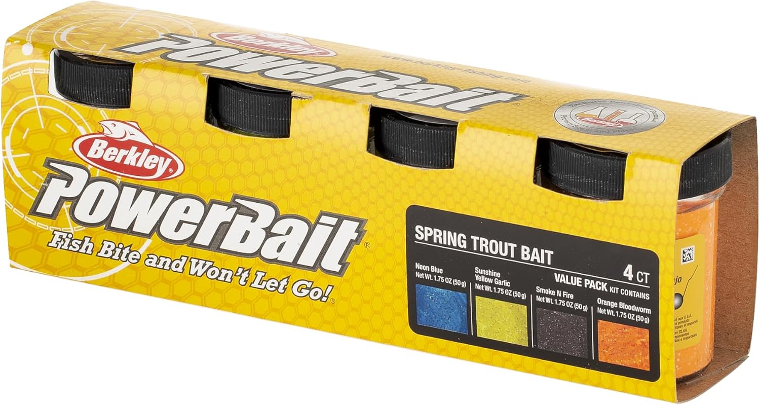 Thumbnail 1 de Berkley PowerBait Trout Dough Season Pack – 4 Farben und Geschmacksrichtungen für ganzjähriges Forellenangeln