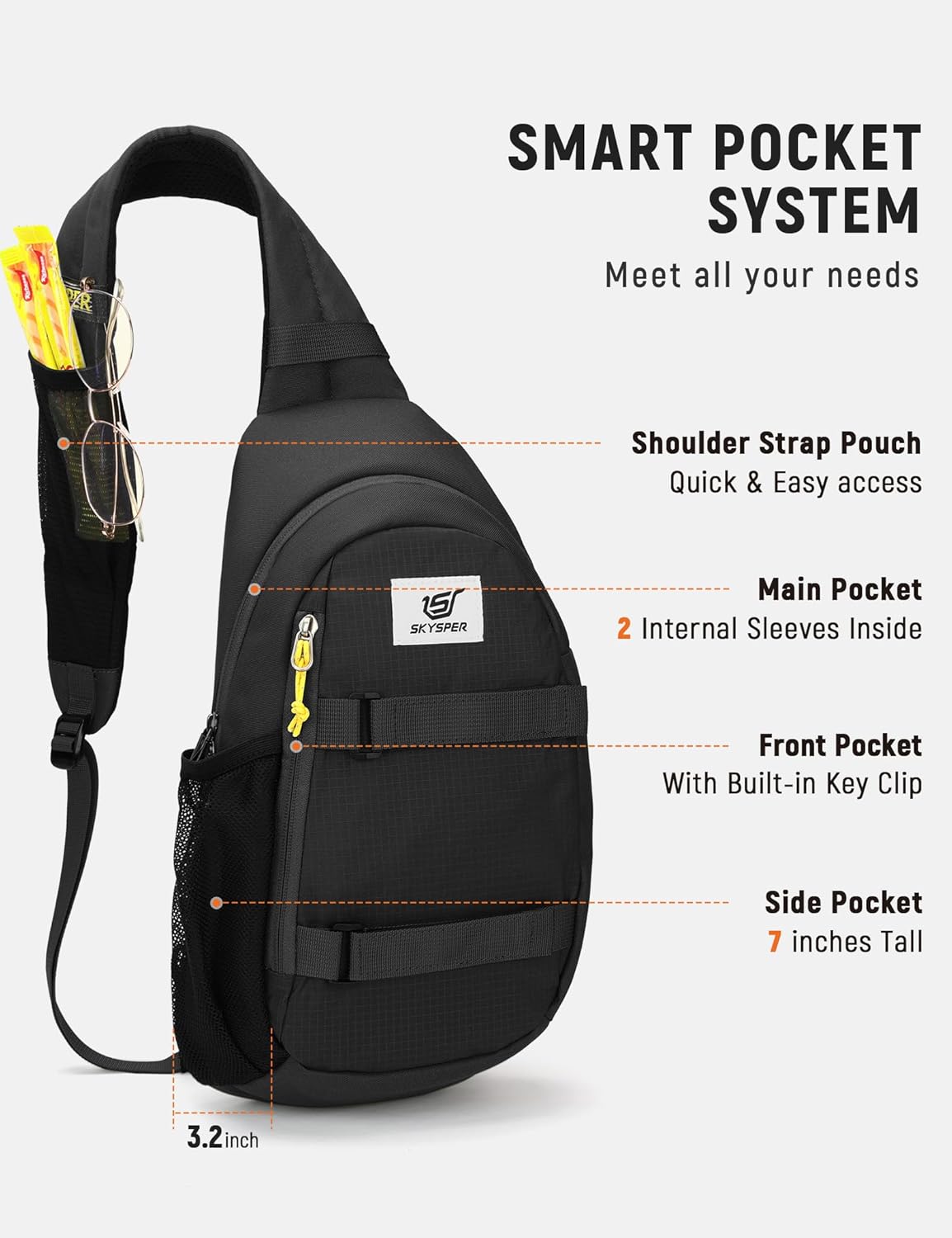 Thumbnail 1 de SKYSPER Brusttasche Herren Umhängetasche – kompakt, sicher und vielseitig