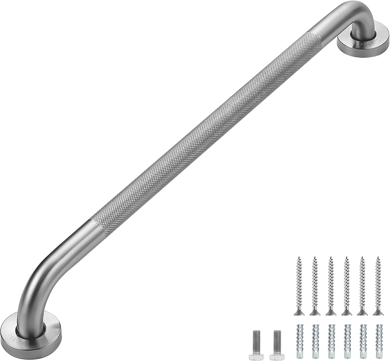 Thumbnail 3 de Grab Bars for Shower, 2 Pack — 16-Inch, Anti-Slip Stainless Steel Safety Grab Bars (Polished Nickel, 1" Diameter)