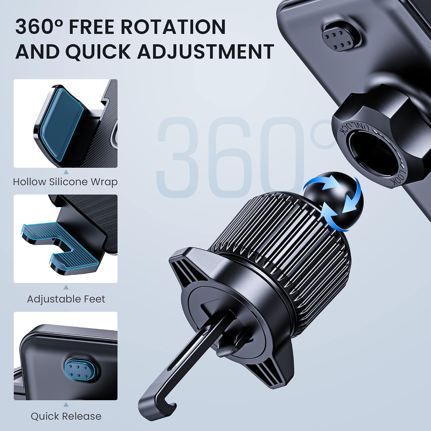 Thumbnail 4 de CINDRO Handyhalterung Auto 360° Drehbar