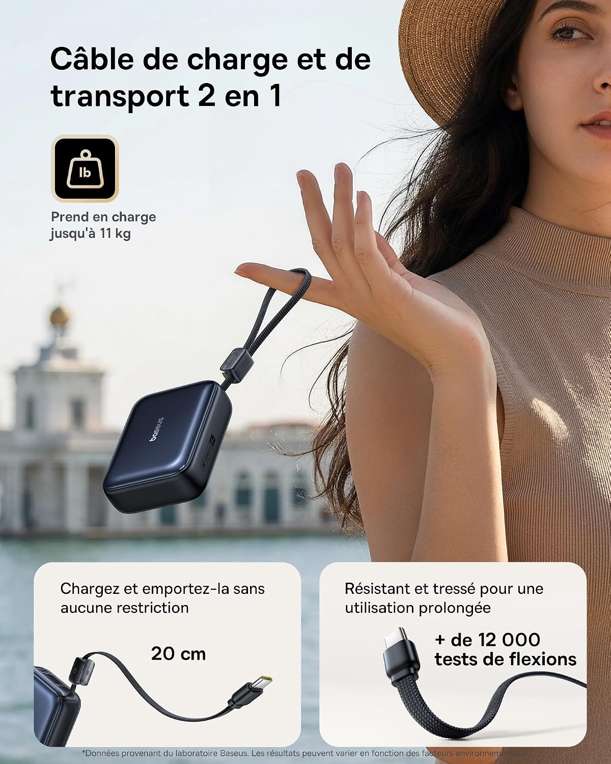 Thumbnail 2 de Baseus AC22 Mini Powerbank 20000mAh — 45W PD, USB-C intégré et affichage