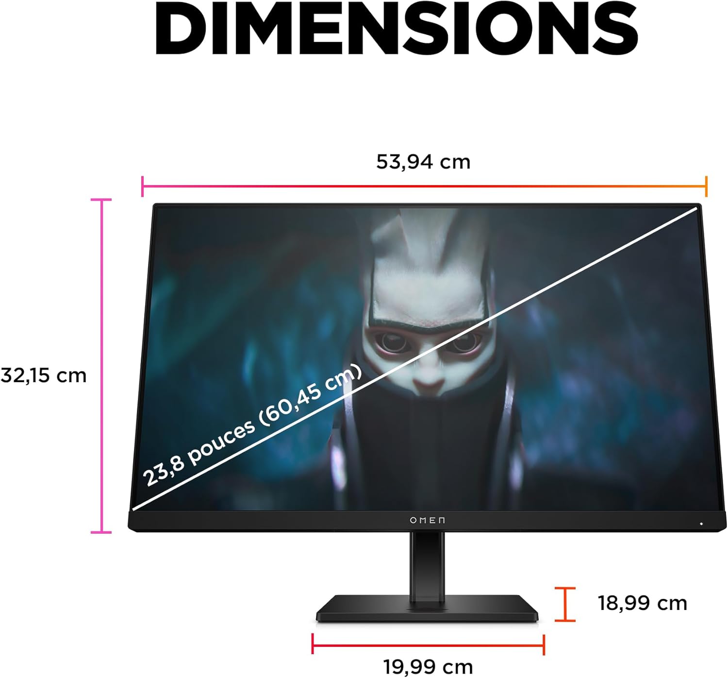 Thumbnail 6 de HP OMEN 24 Écran Gaming 165 Hz 1 ms